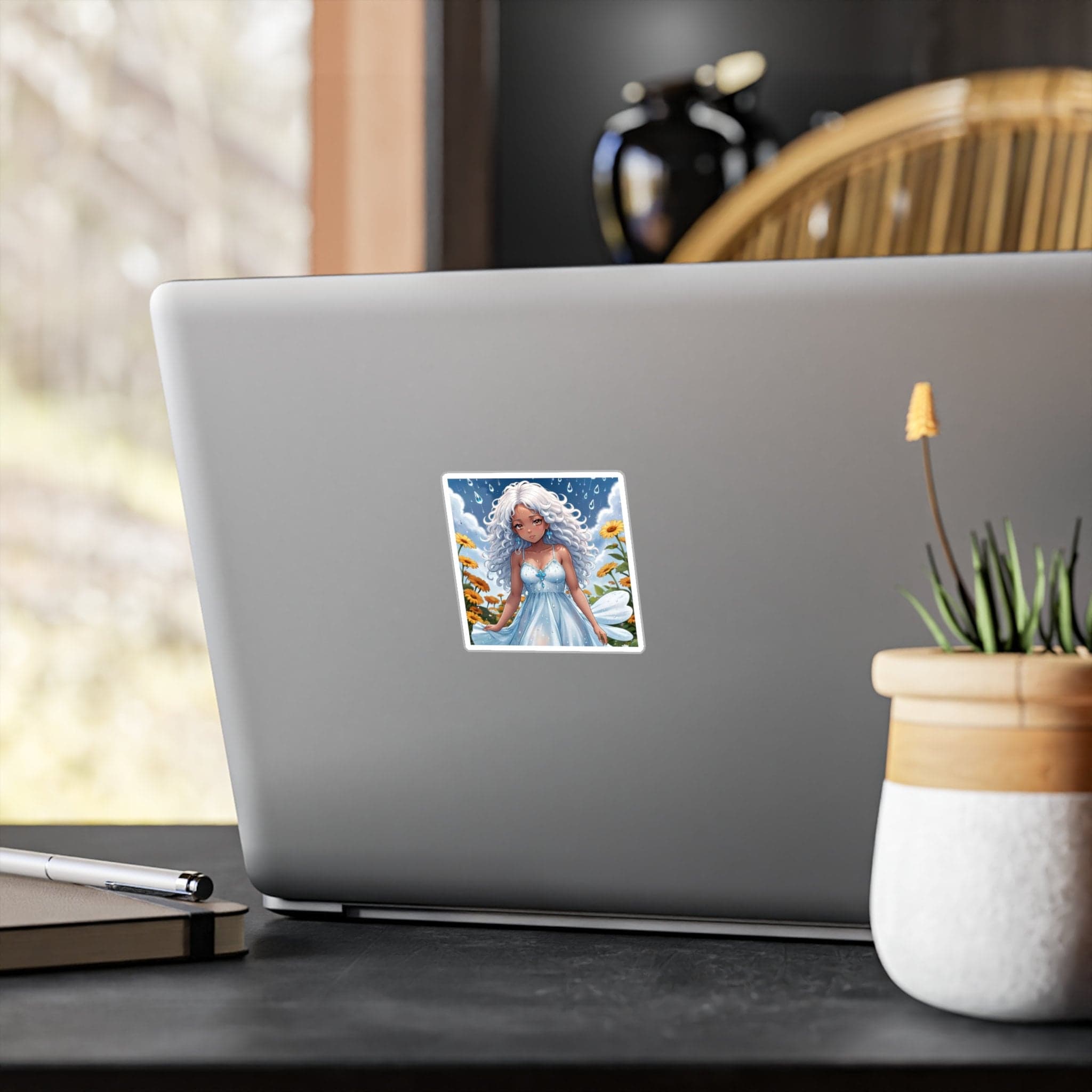 Rain Fairy Sticker: Black Girl Magic, Floral Laptop Decal - image 5