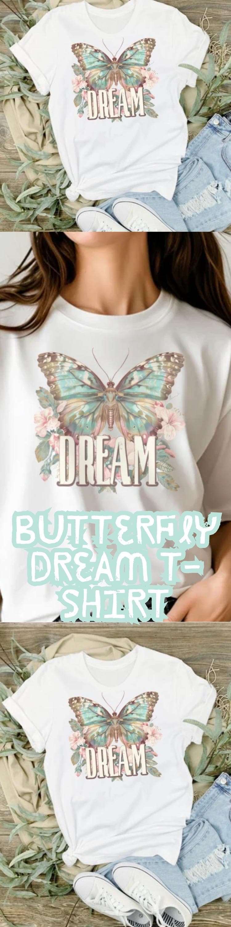 Butterfly Dream T-Shirt: Women's Softstyle Tee, Positive Motivation - image 5