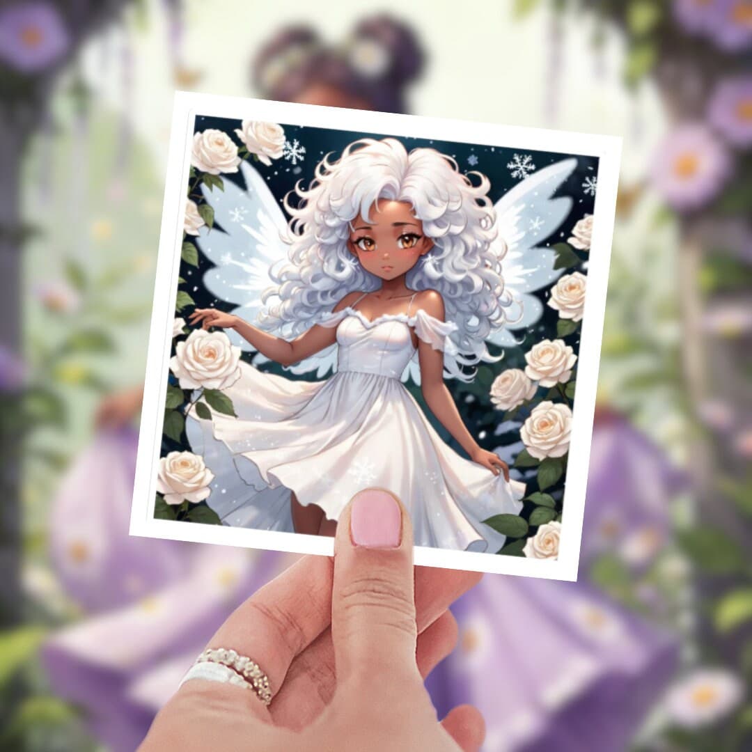 Snow Fairy Vinyl Sticker: Weatherproof Decal for Laptop, Water Bottle
