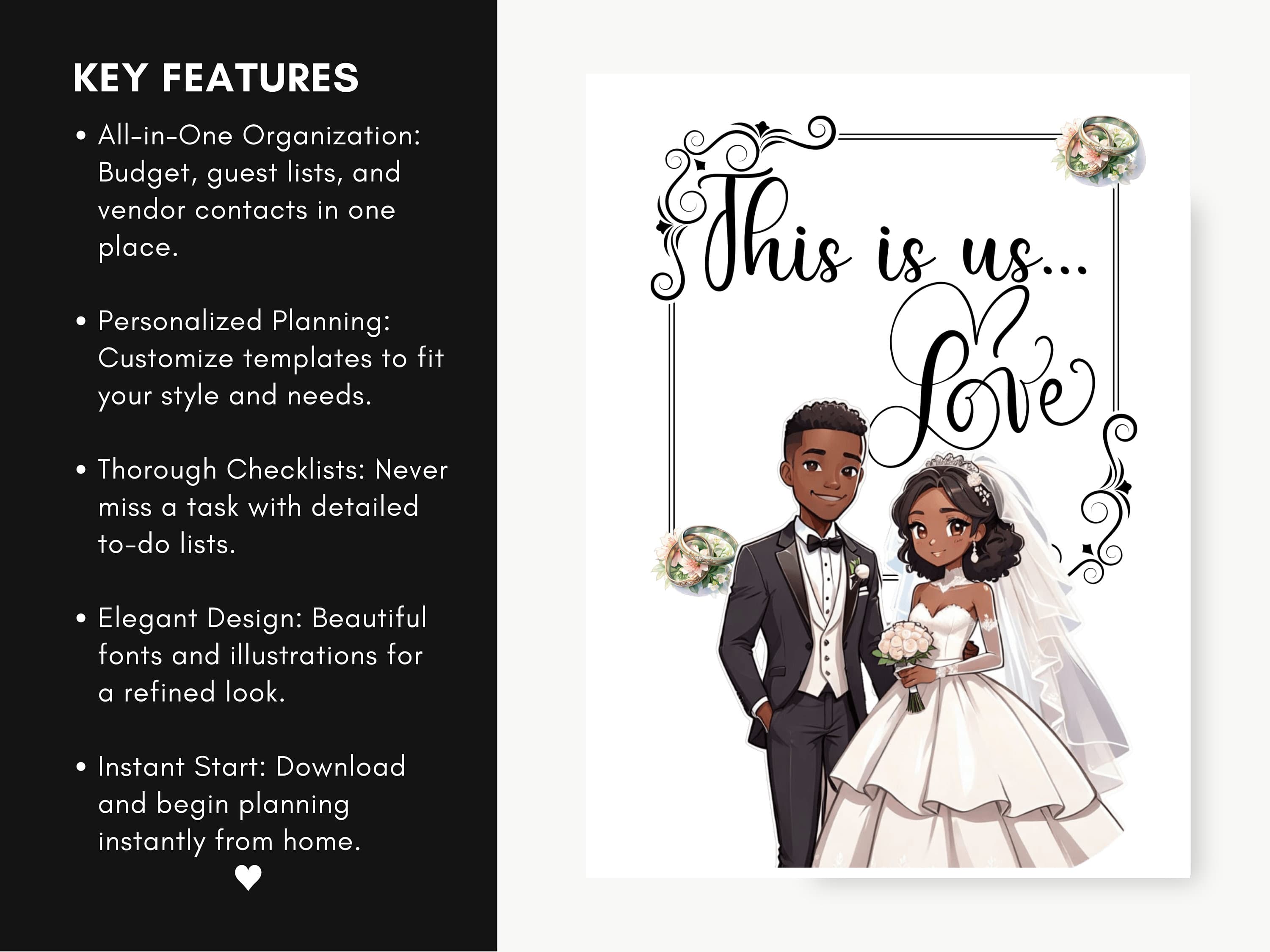 Customizable Wedding Planner Kit: Bride-to-Be Organizer (PDF Download) - image 2