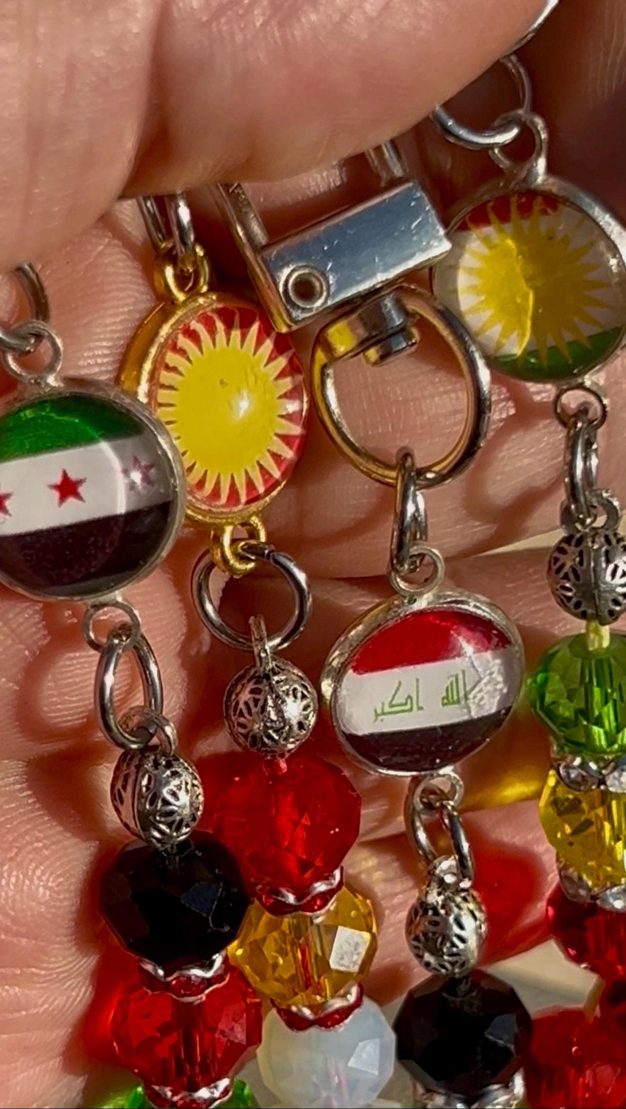 Flag Crystal Smartphone Tasbih, Mobile Accessories, Islamic Prayer Beads Rosary
