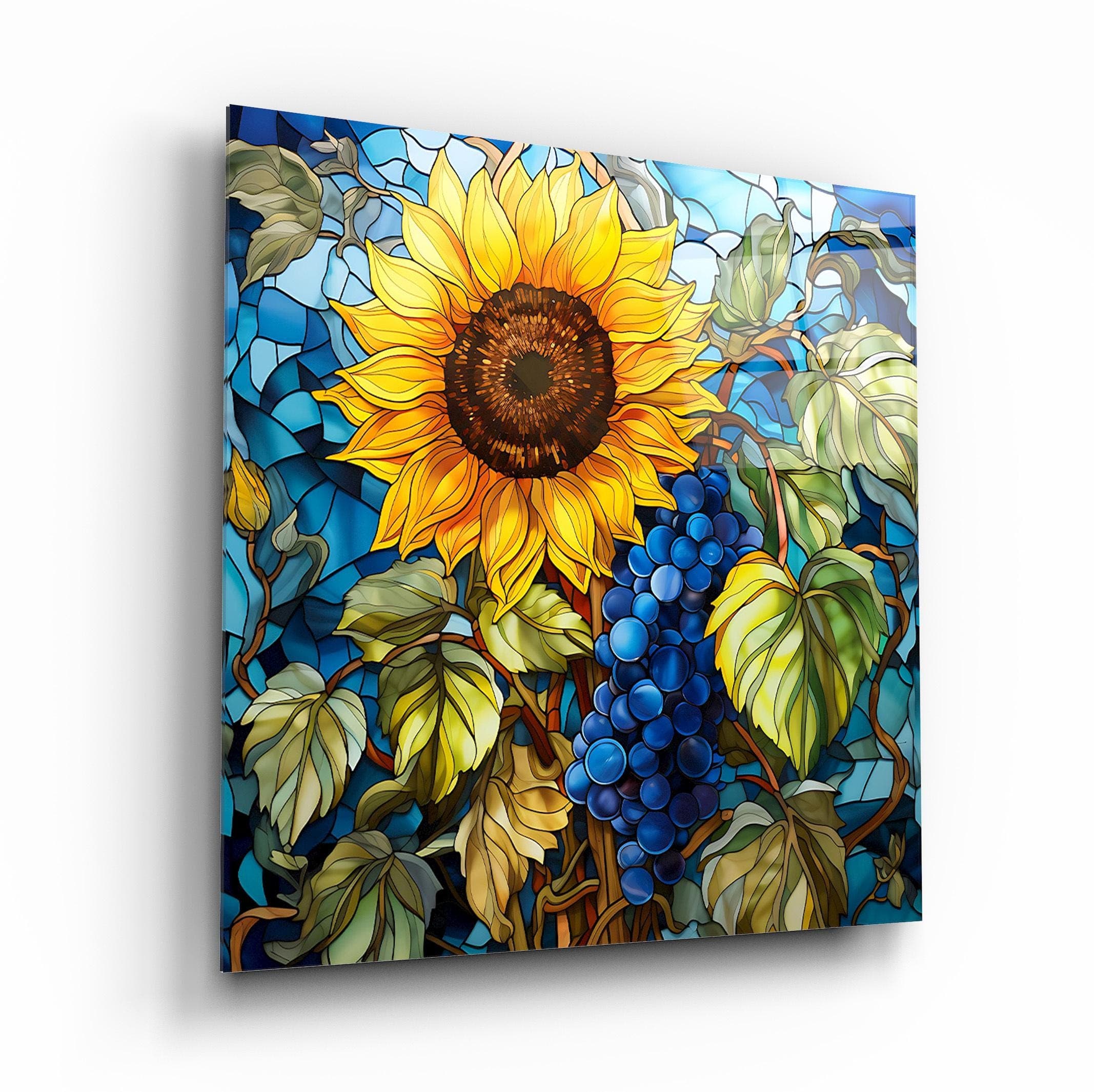 Sunflower Wall Decor, Tempered Glass Floral Wall Art, Stained Glass Effect Sunflower Glass Print, Mother's Day Gifts, Housewarming Gifts, Vibrant Sunflower Glass Wall Art, Beautiful Tempered Glass Floral Decor, Stained Glass Effect Sunflower Print for Living Room or Bedroom, Perfect Motherās Day and Housewarming Gift, Elegant Floral Wall Hanging with Warm Tones, Nature-Inspired Glass Art to Brighten Your Home, Timeless Sunflower Decor for Any Room, Bring Natural Beauty into Your Space