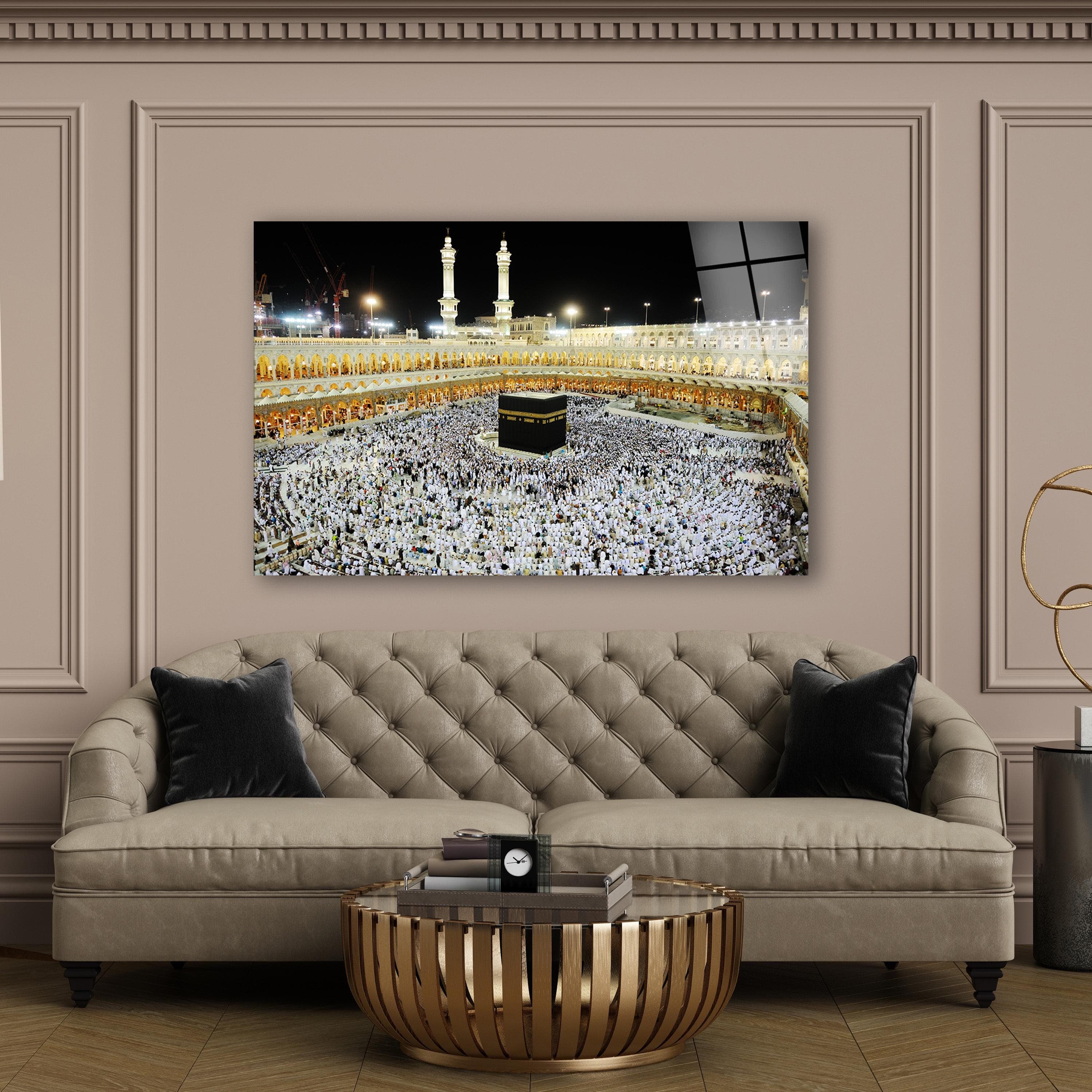 The Kaabah Glass Wall Art, Mecca Tempered Glass Decor, Islamic Gifts, Muslim Wall Art, Saudi Arabia Wall Decor, Wall Hangings, Home Decor