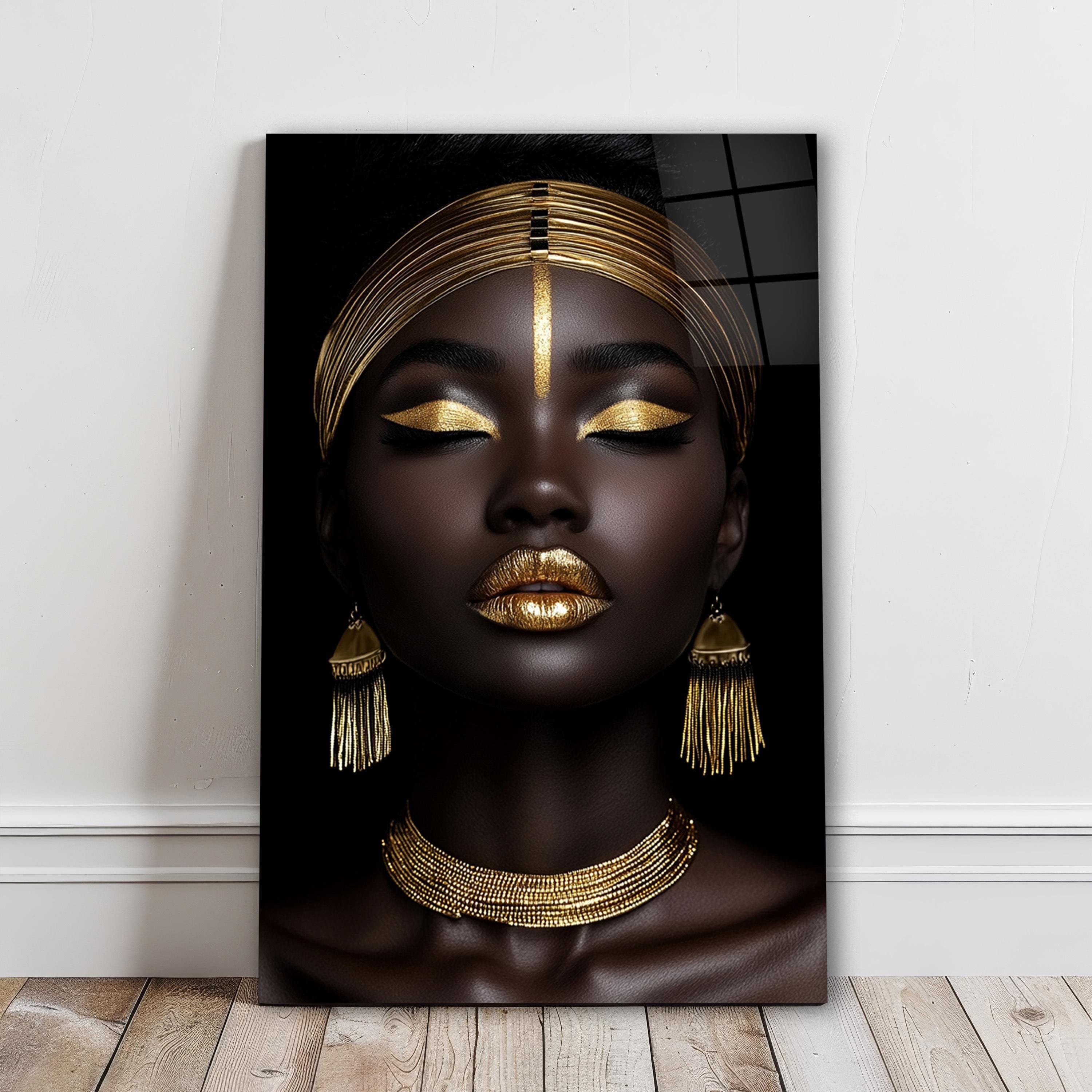 Elegant African Woman Glass Wall Art, Ethnic Woman Tempered Glass Decor, Modern Wall Art, New Home Gifts, Mother's Day Gifts, Wall Hanging, Stunning African Woman Glass Art, Beautiful Ethnic Woman Tempered Glass Decor, Modern and Vibrant Wall Art for Living Room or Bedroom, Unique and Elegant Glass Artwork for Home, Perfect Gift for Mother's Day and New Home, Cultural and Nature-Inspired Glass Print, Timeless Art Piece Celebrating Diversity and Beauty, Ideal Gift for African Heritage Enthusiasts