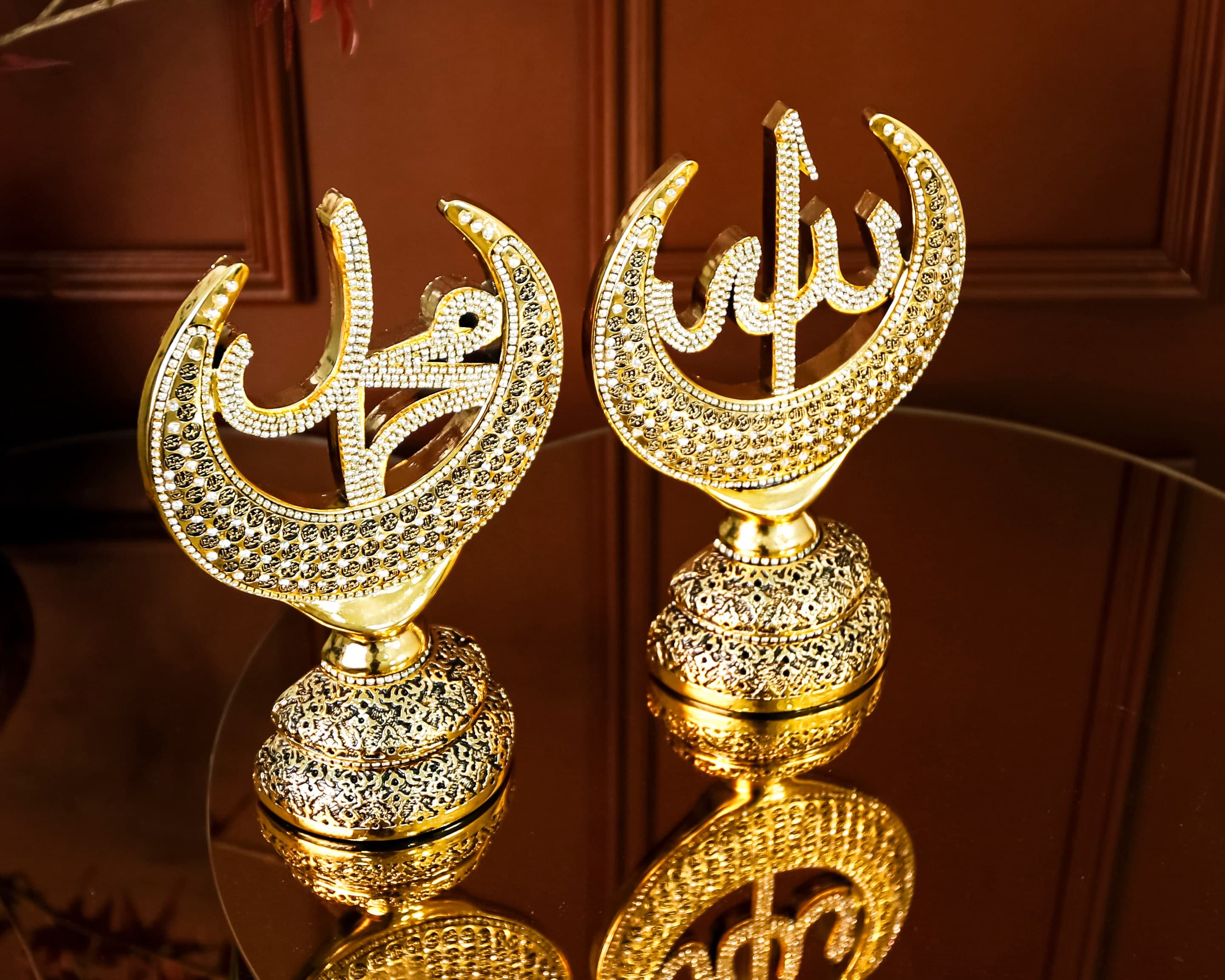 Allah Mohammad Islamic Artwork, Allah Artwork, Islamic Calligraphy Artwork, Islamic Decorative, Islamic Art Decor, Arabic Calligraphy, Gift