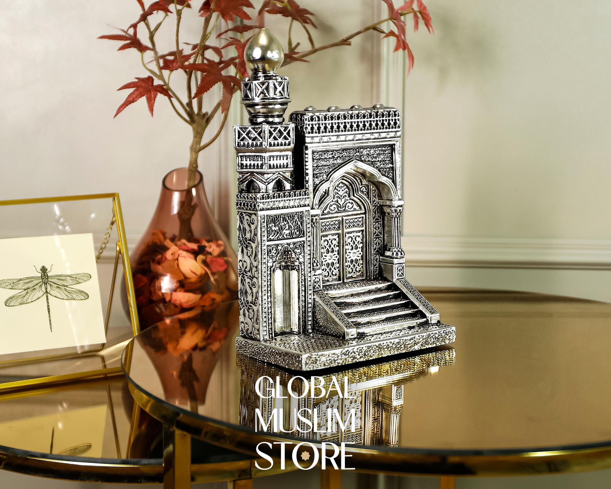 Mihrab and Minbar Islamic Decorative Figurine | Silver Handmade Muslim Ornament | Islamic Housewarming Gift, Muslim Home Decor, Muslim Art - image 5
