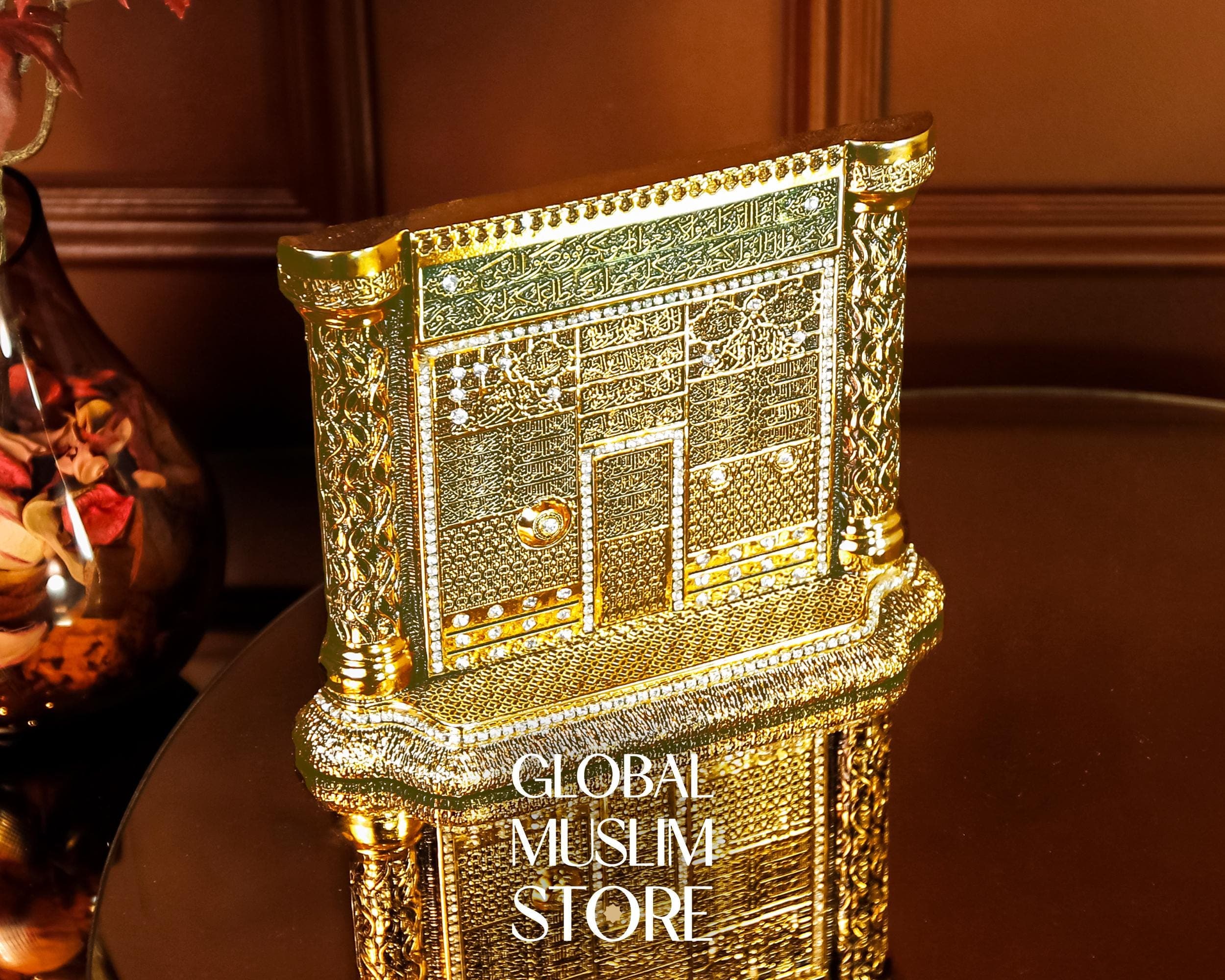 Gold Islamic Greeting Gate Figurine with Columns | Bab al-Salam Door Inspired Muslim Home Decor | Handcrafted Spiritual Gift | Islamic Decor - image 3