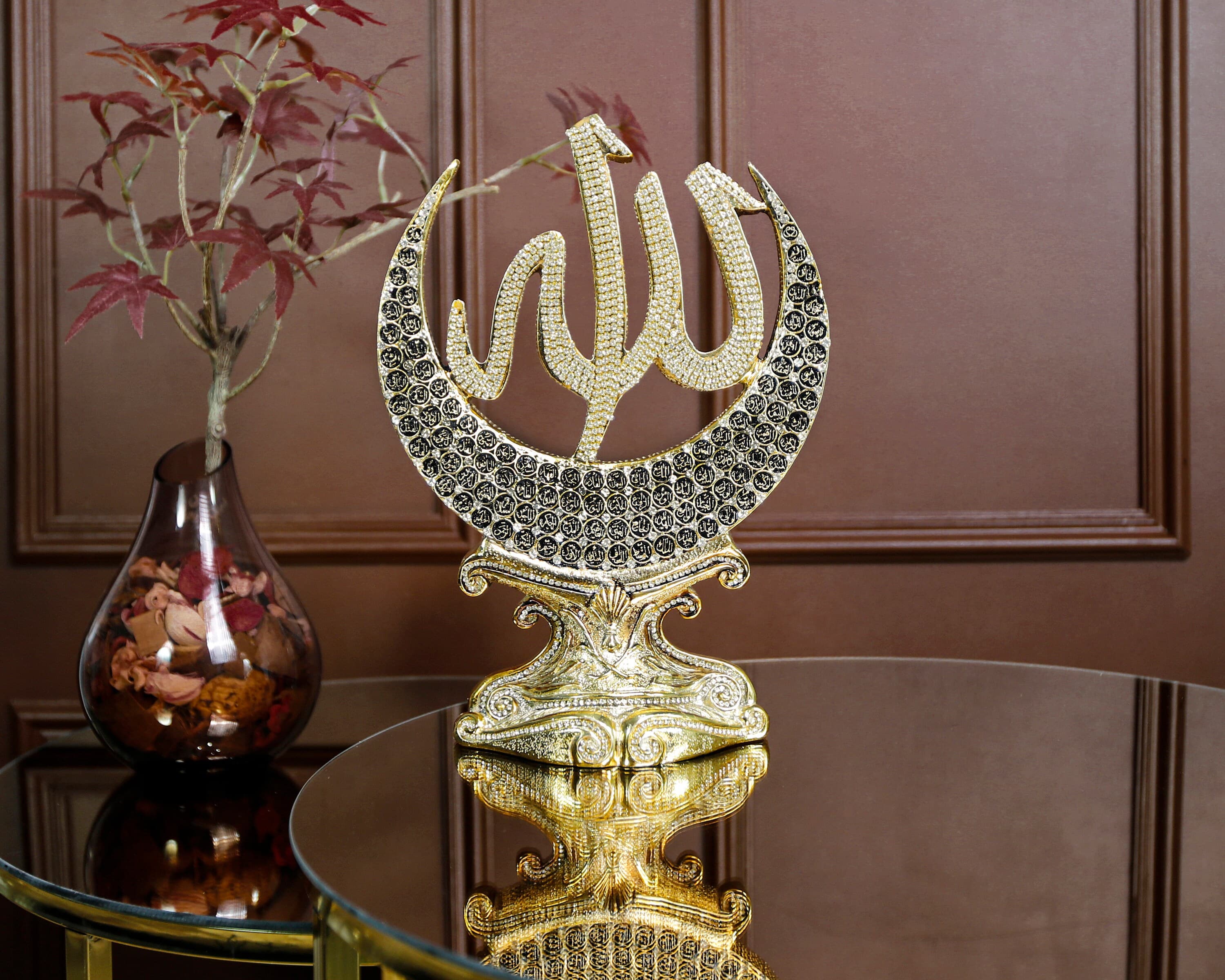 Islamic Home Decor, Islamic Modern Art, Gift For Muslim, Ramadan Gift, Arabic Calligraphy, Lux Islamic Figurine, Allah Esmaul Husna Ornament