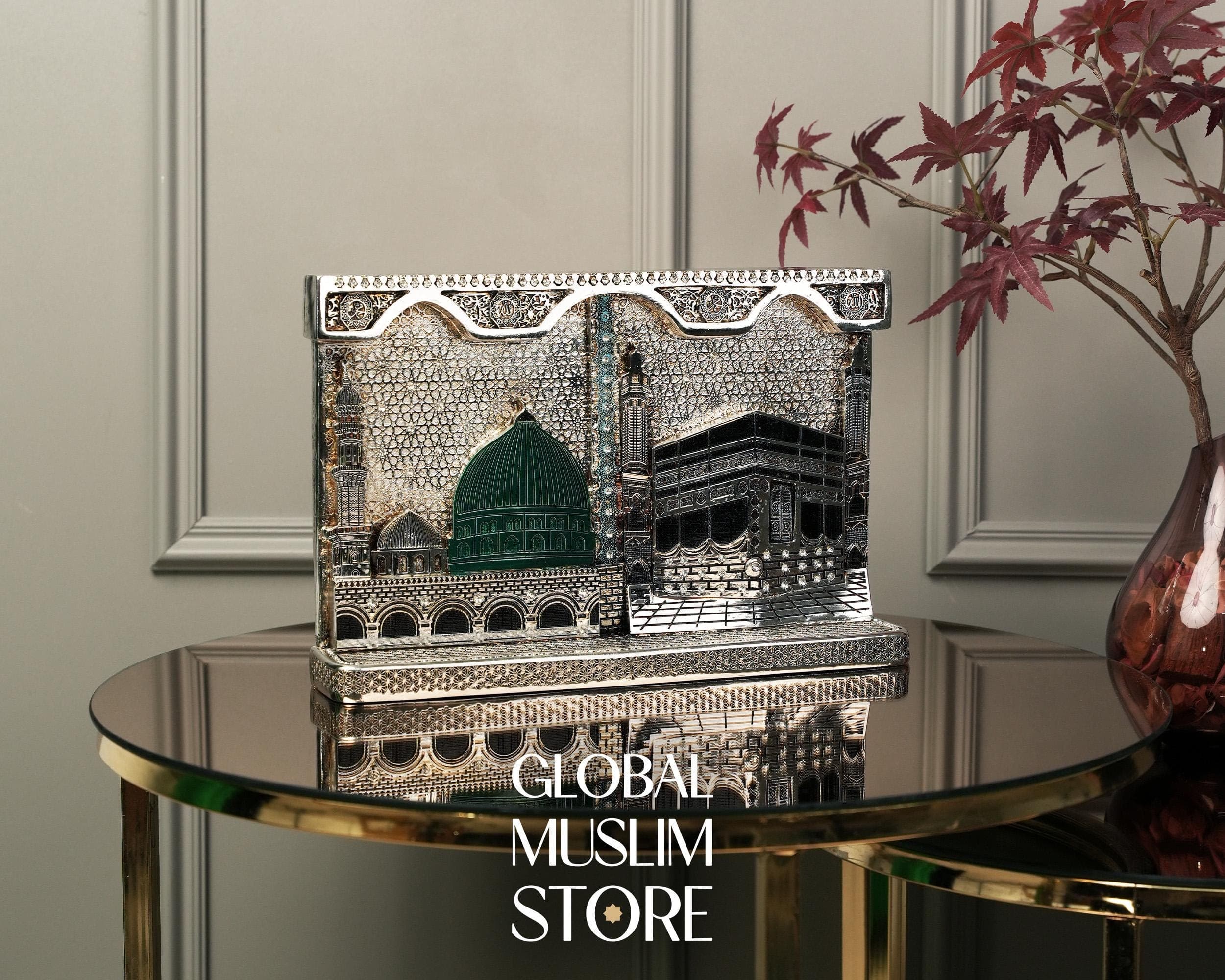 Silver Mecca Medina Ornament | Islamic Home Decor | Eid Gift | Islamic Decorations - image 4