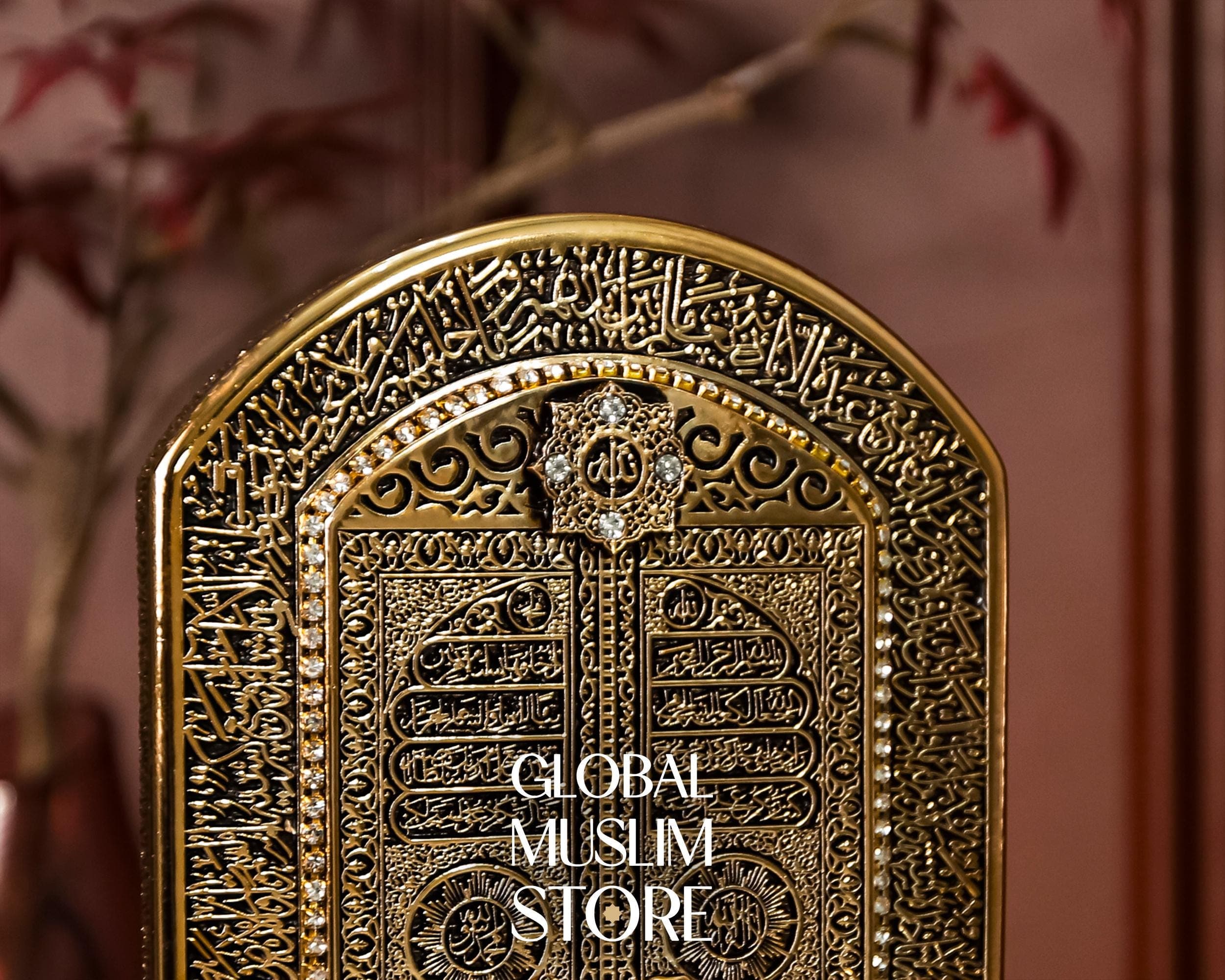 Gold Kaaba Door Figurine with Ayat al-Kursi | Islamic Spiritual Home Decor Gift | Islamic Office Decor | Decorative Islamic Art - image 5