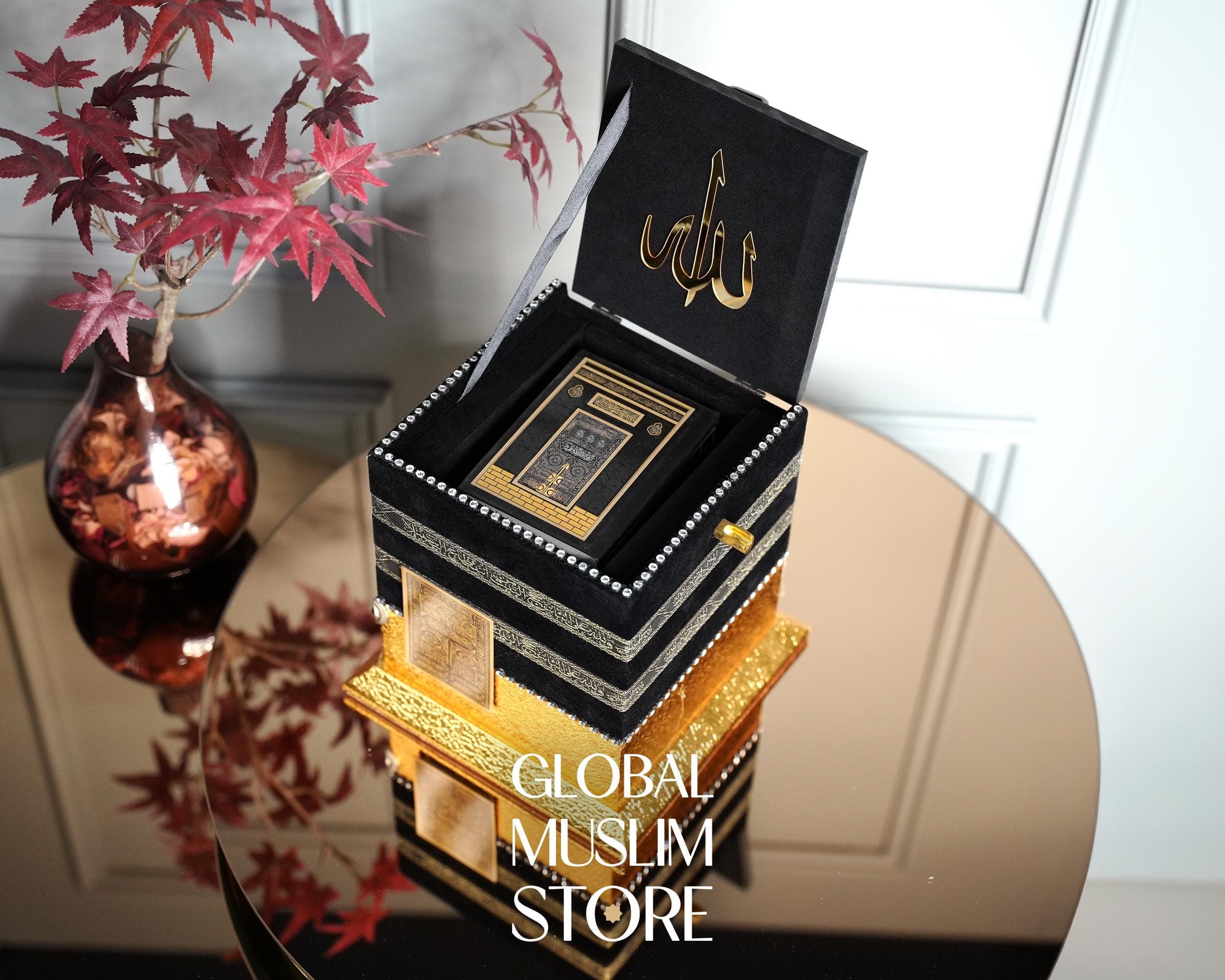 Kaaba Replica Figurine | Kaaba Model With Quran | Kaaba Figurine with Quran Gift | Islamic Home Office Decor | Islamic Gift | Muslim Gift