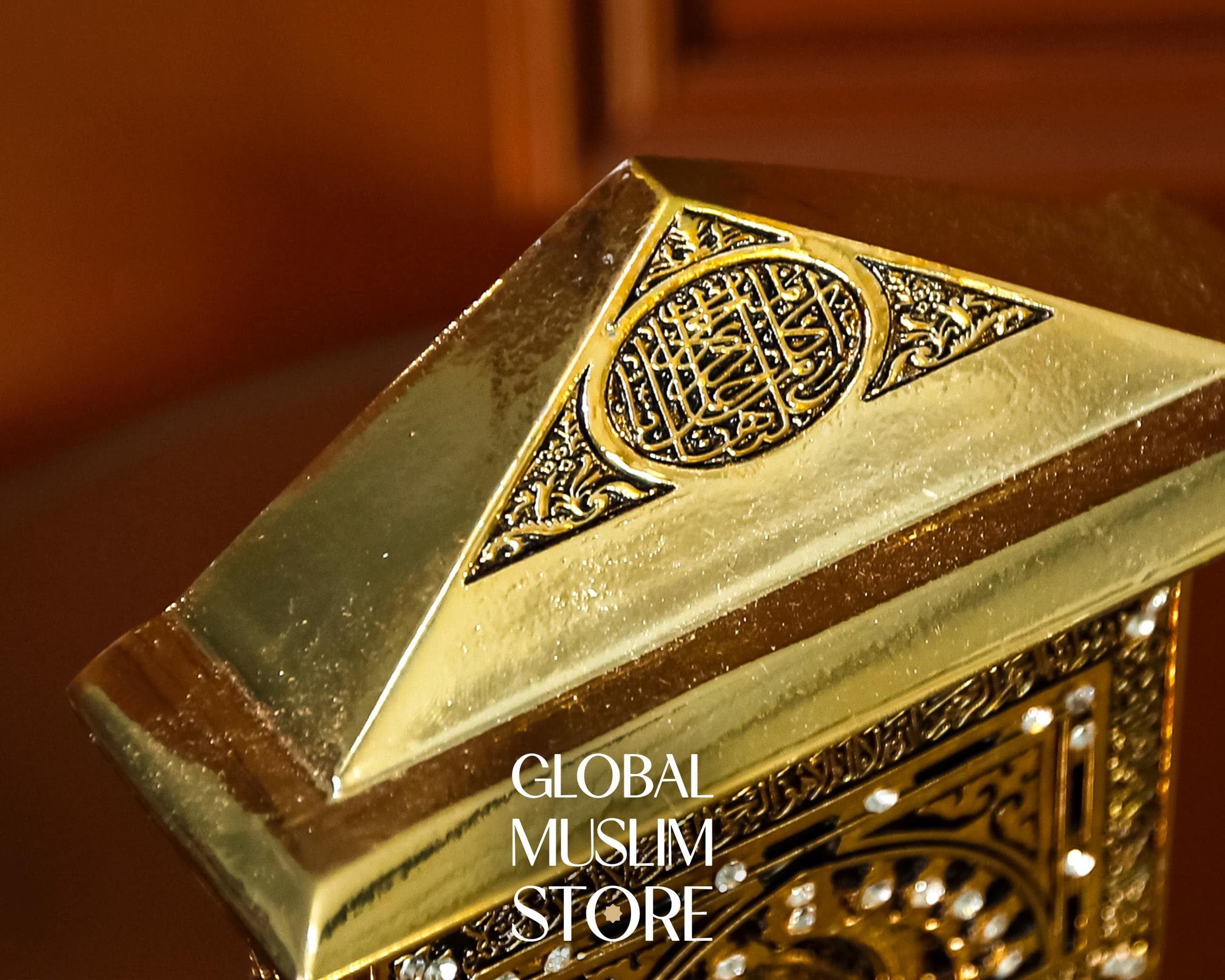 Islamic Art Decor Gift | Gold Triangular Mihrab Decorative Figurine | Islamic Prayer Niche-Inspired Home Decor | Muslim Present | Muslim Art - image 4
