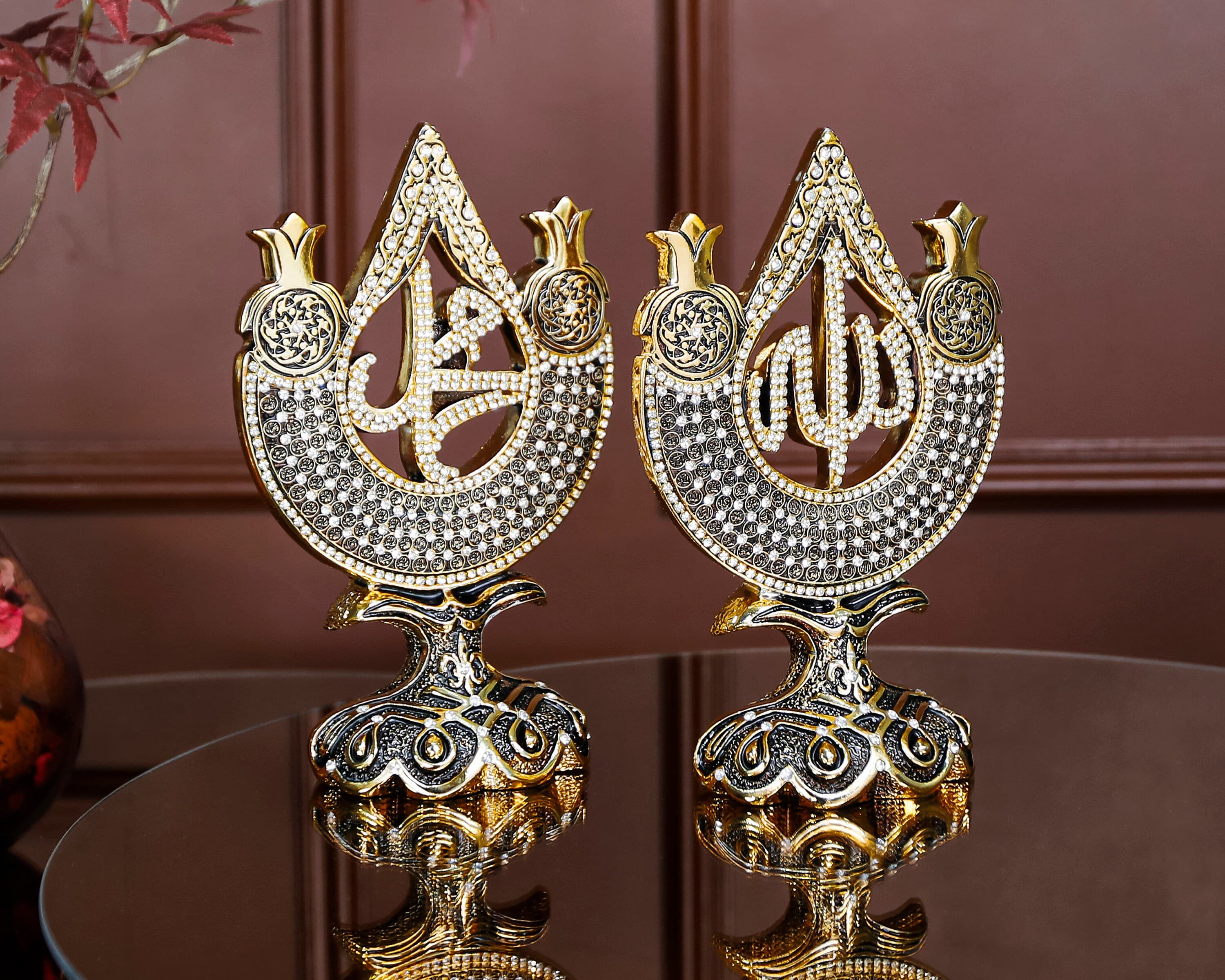 Islamic Gift Allah Muhammad Lux Muslim Home Decor Figurine Set - image 3