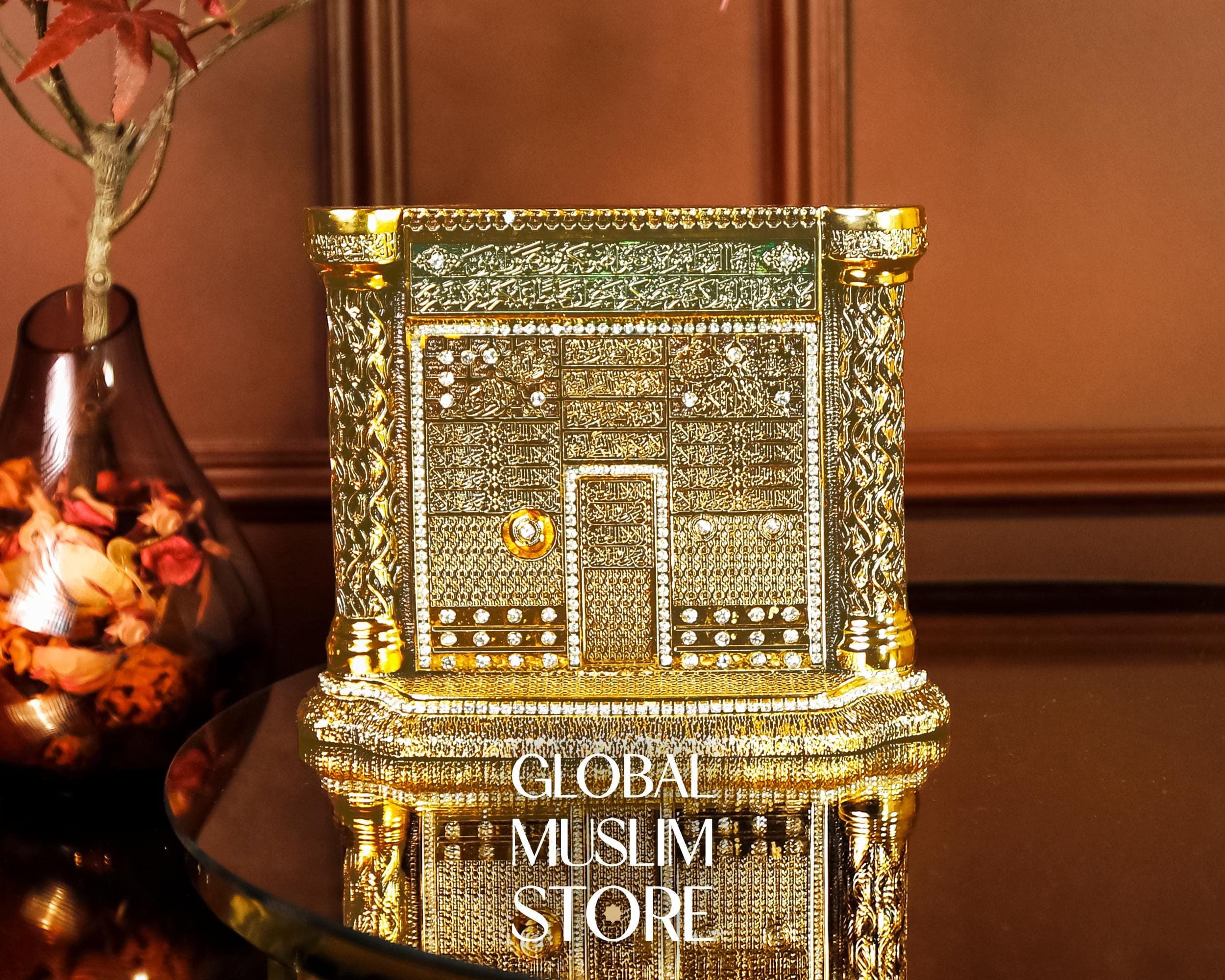 Gold Islamic Greeting Gate Figurine with Columns | Bab al-Salam Door Inspired Muslim Home Decor | Handcrafted Spiritual Gift | Islamic Decor - image 5