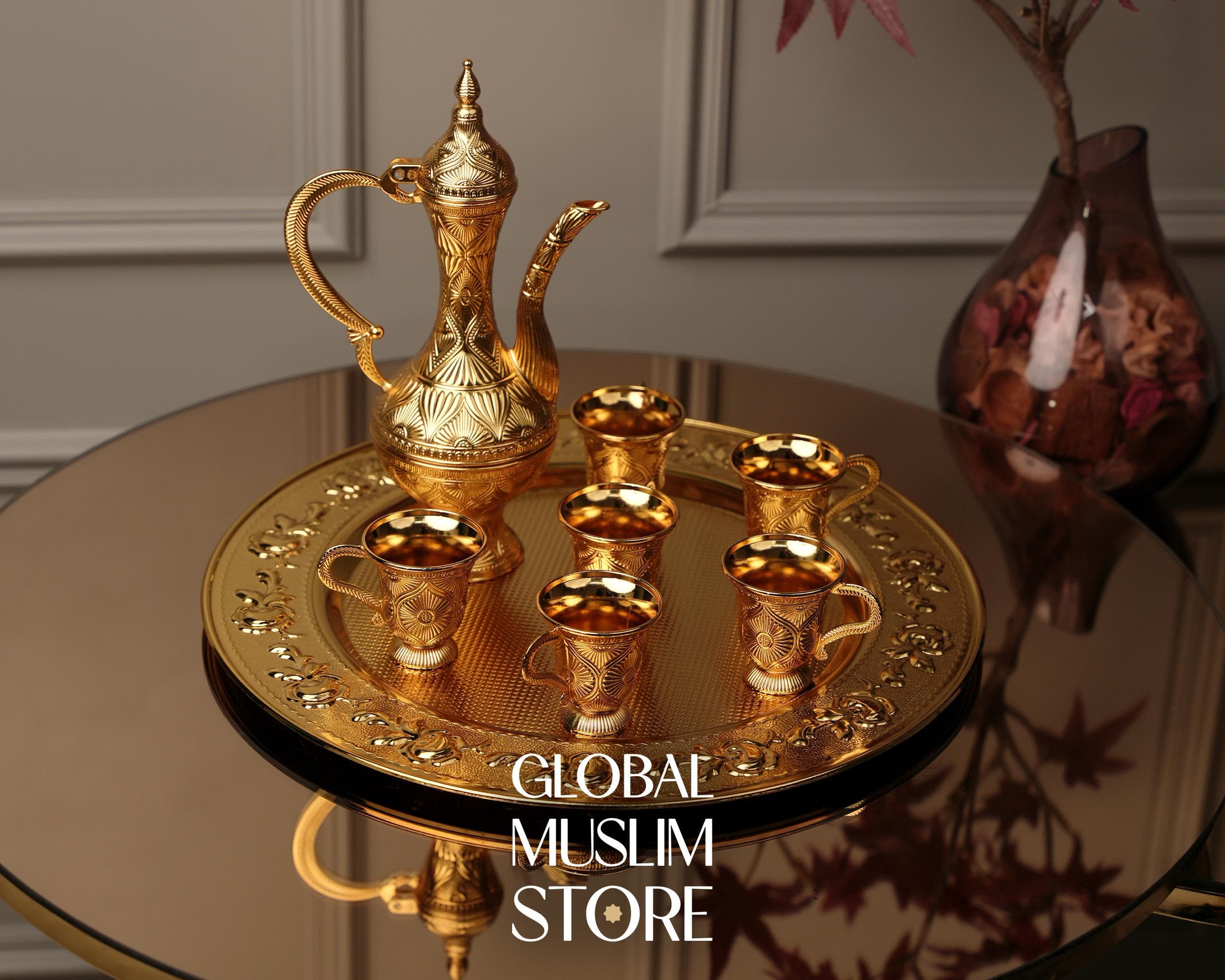 Zamzam Set, Royal Zamzam Water Serving Ensemble, Luxury Zamzam Ewer & Cup Set, Handmade Islamic Gift, Hajj souvenir, Umrah Present - image 4