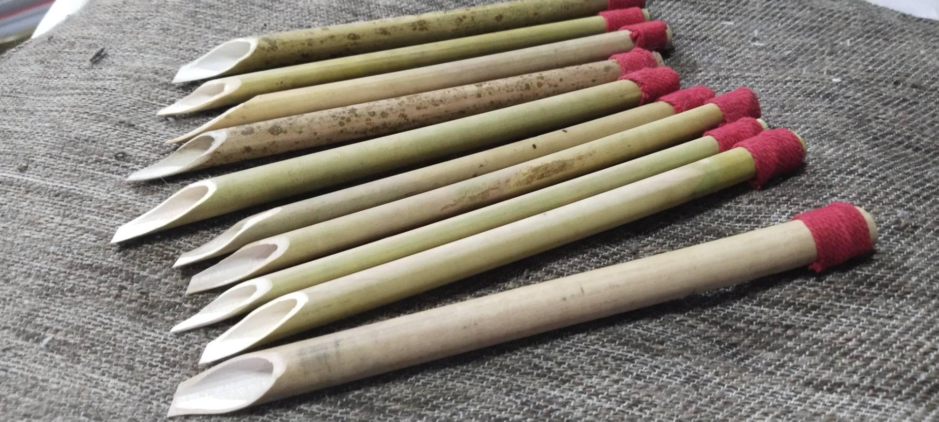 Custom Bamboo Calligraphy Pen Set (10 Pens)