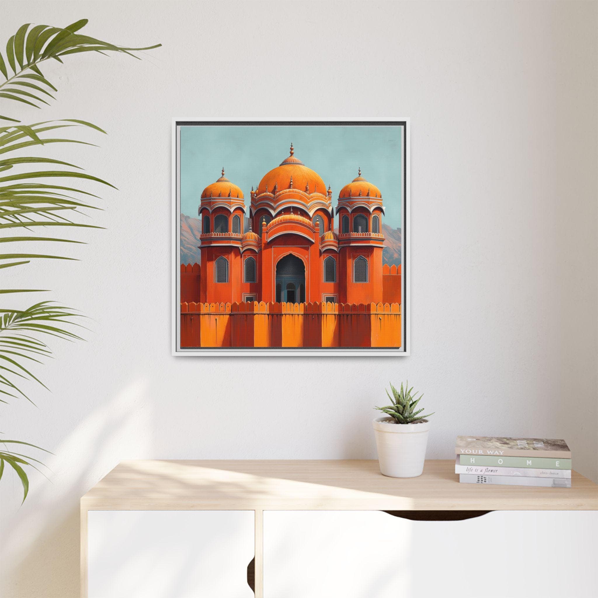 Mughal Style Palace Painting Framed Wall Art Afghan Pakistani Indian Southasian Persian Print Poster Islamic decor Lahore Delhi Jaipur desi