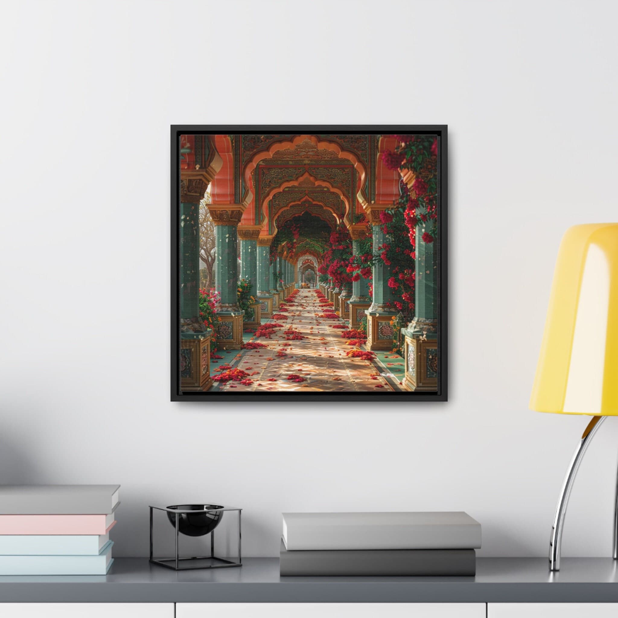 Mughal Style Art Palace Painting, Digital Download Only, Mughal Palace Afghan Pakistani Indian Subcontinent Persian Wall Print Poster