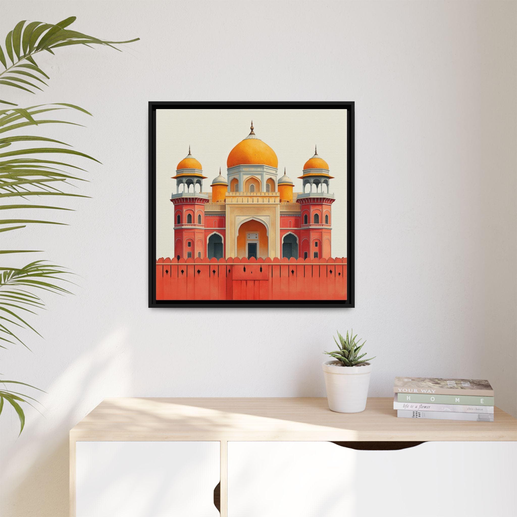 Mughal Style Palace Painting Framed Wall Art Afghan Pakistani Indian Southasian Persian Print Poster Islamic decor Lahore Delhi Jaipur desi