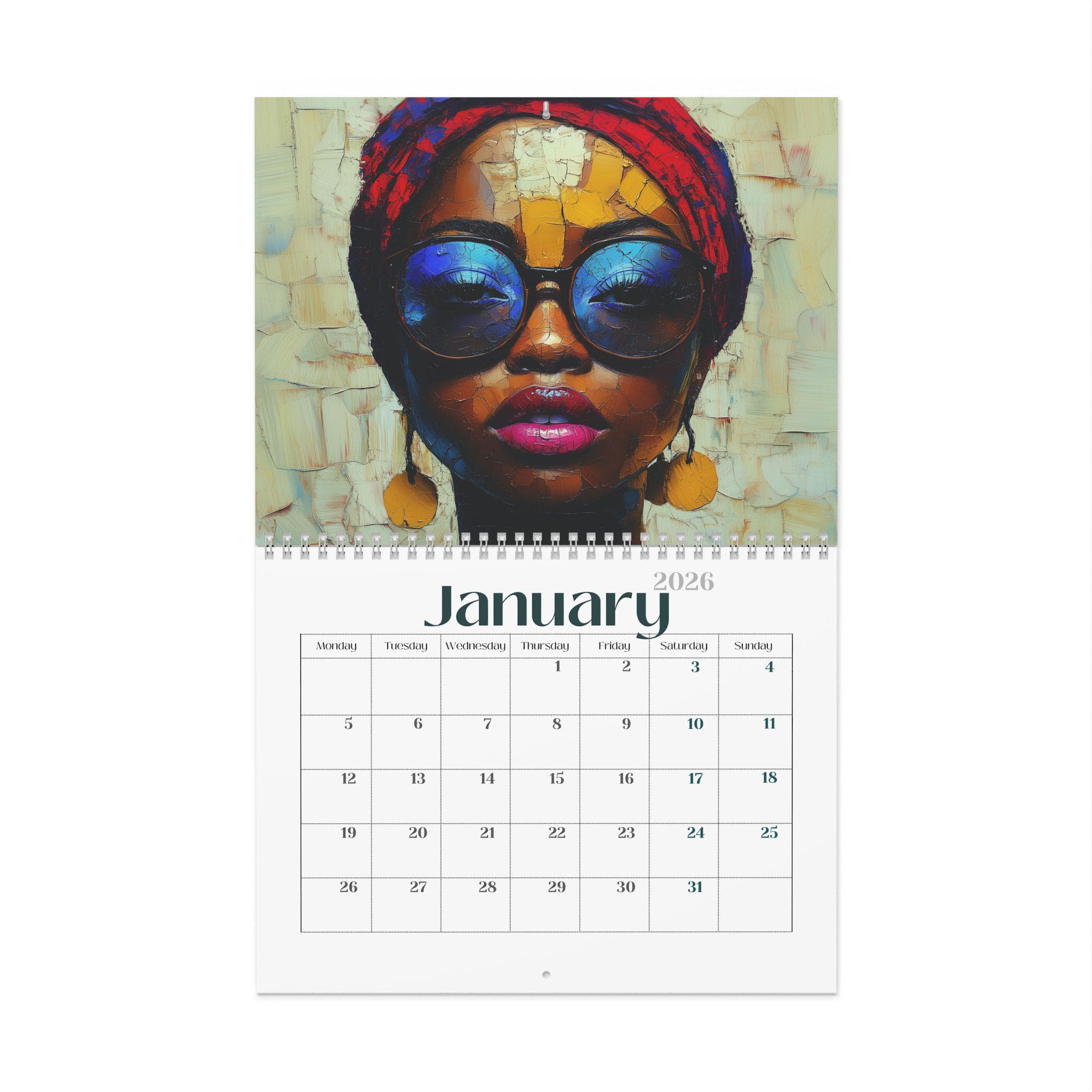 2026 African Culture Wall Calendar, Ethnic Art Style Calendar, Tribal Design, Afrocentric Home Decor, African Heritage Gift, Black History