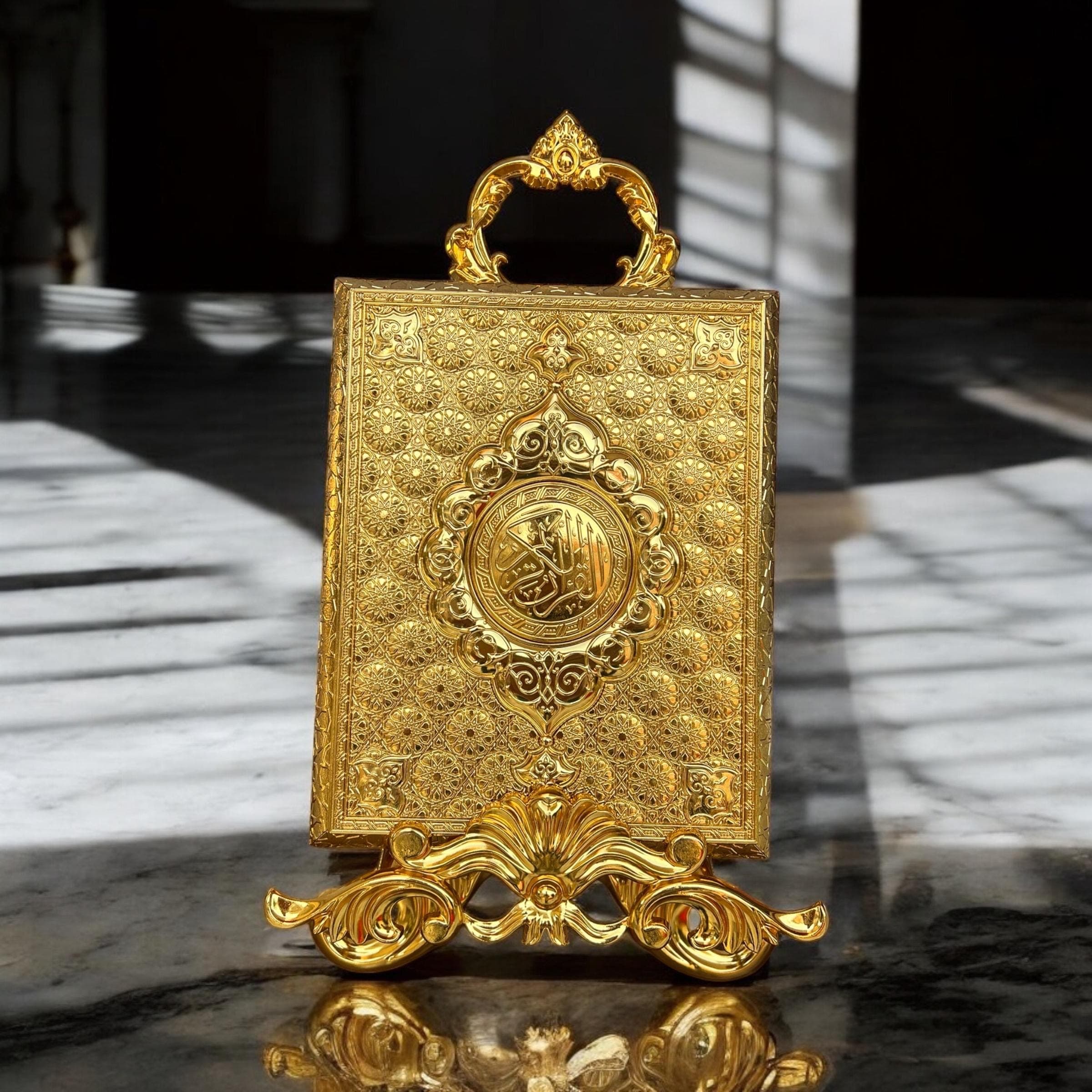 Luxury Gold Quran Box: Islamic Home Decor, Wedding, Eid, Birthday Gifts