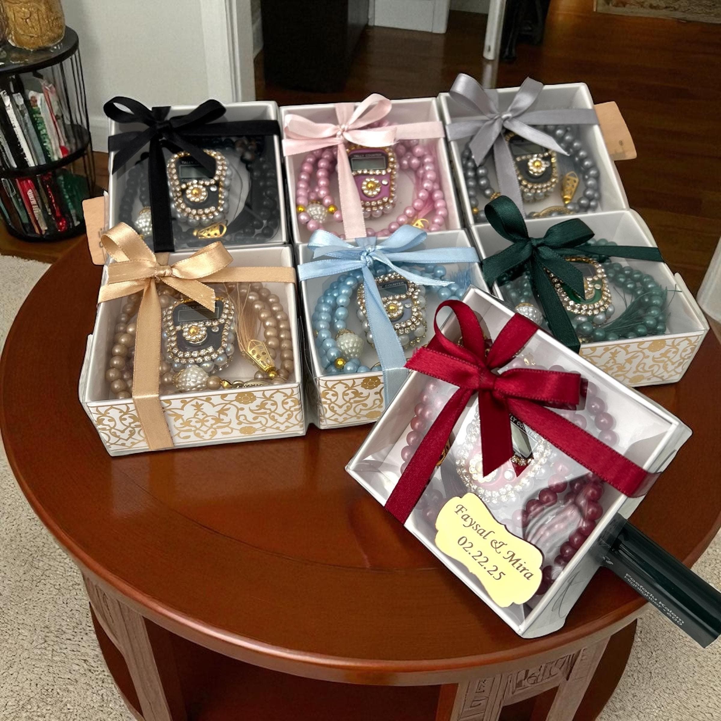 Personalized Digital Tasbih Gift Set: Muslim Wedding Favors, Custom Islamic Gift - image 3