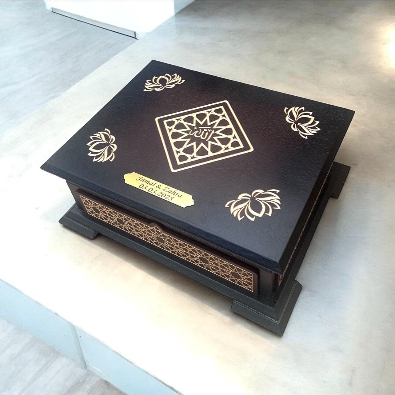 Personalized Quran Gift Set | Engraved Wooden Box, Islamic Wedding, Gifts For The Couples - image 4