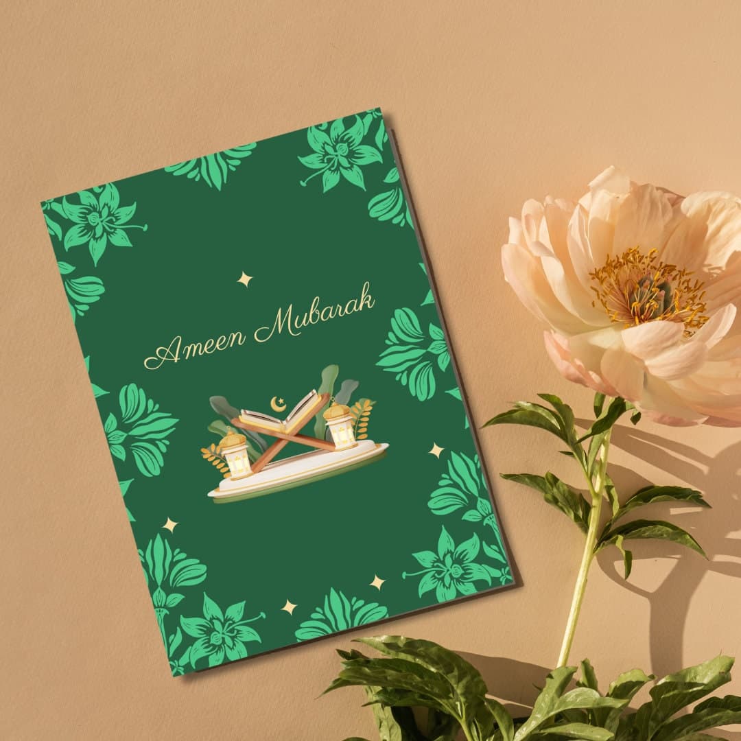 Ameen Mubarak Card, Muslim Congratulations