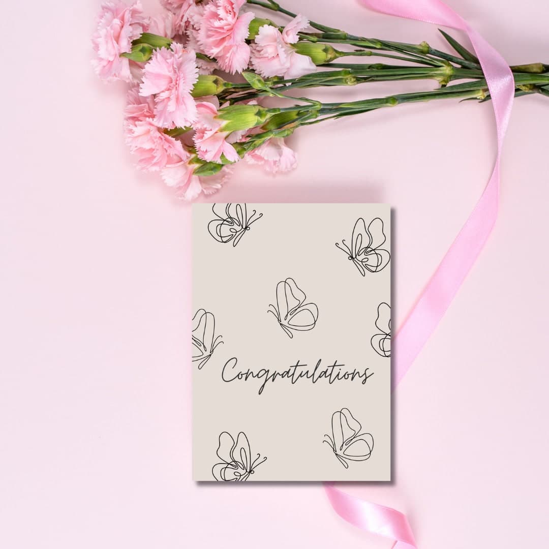 Congratulations Card Set: Blank Inside, Floral Designs (Set of Six) - image 5