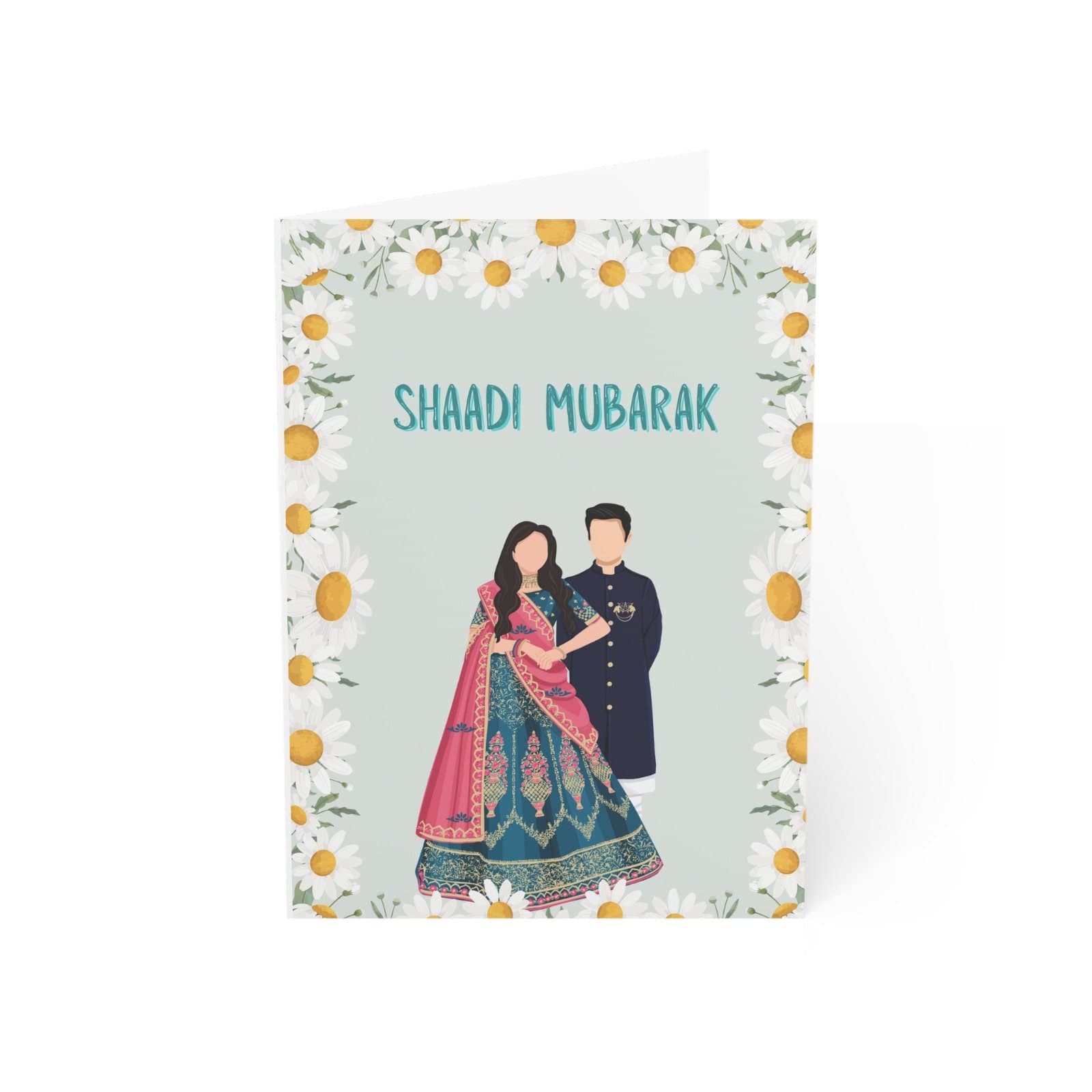 Shadi Mubarak Greeting Card, Desi Wedding (4.25x6.25) - image 4
