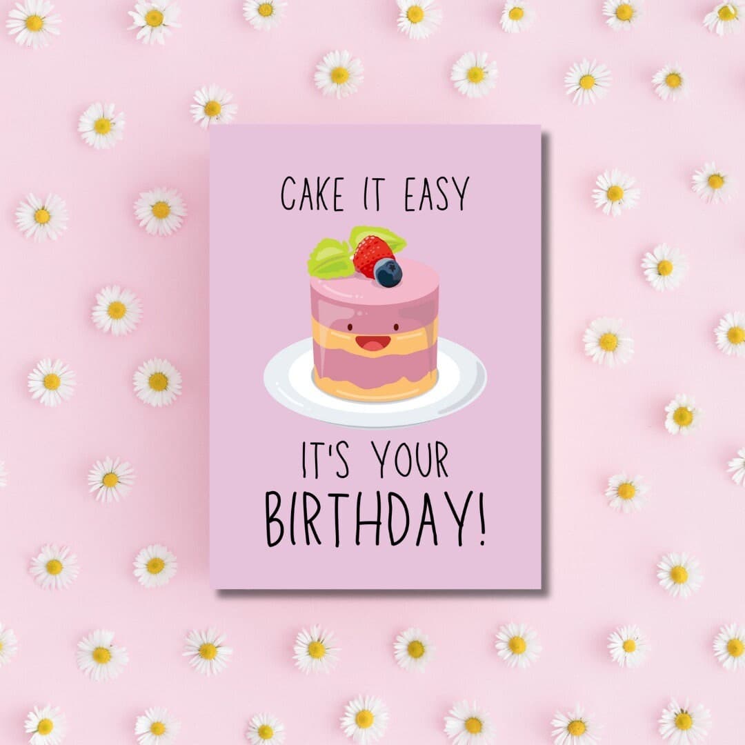 Cake It Easy Birthday Card, Kids Birthday Greeting