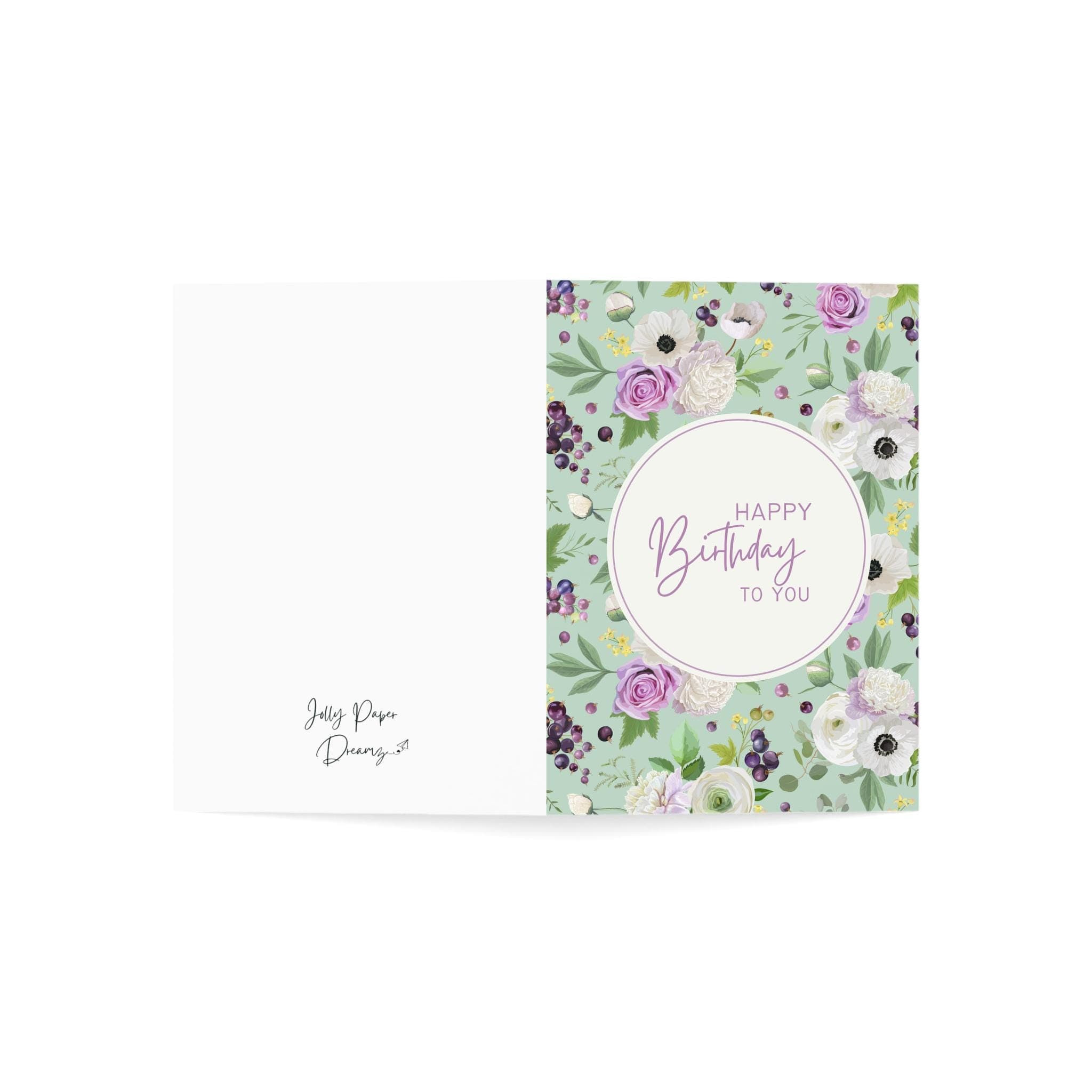 Floral Birthday Card: Blank Inside (4.25x6.25) - image 3