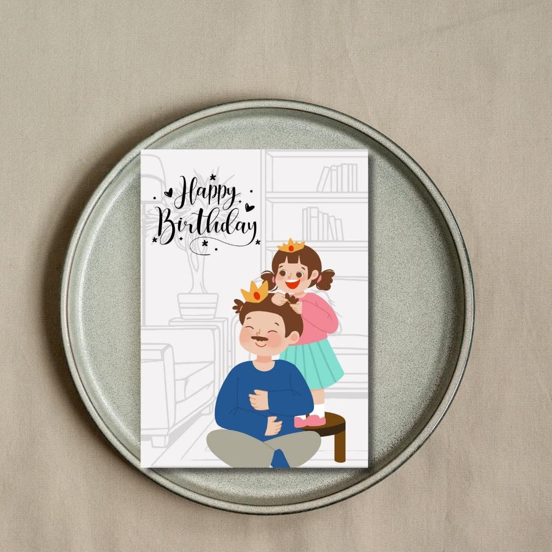 Dad Birthday Card from Daughter, Personalized Card
