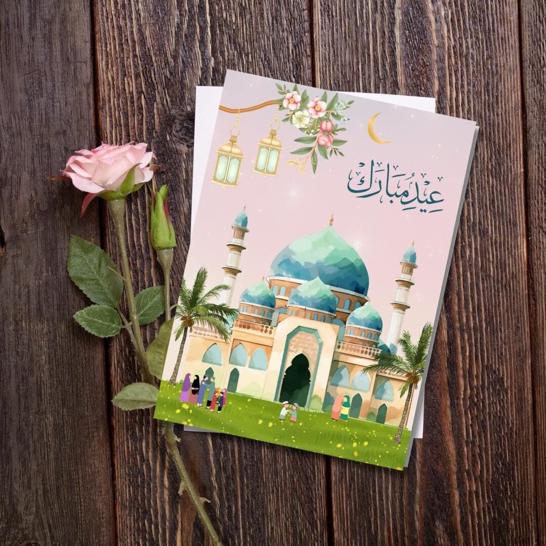 Eid Mubarak Greeting Card, Islamic Holiday Card, Islamic Greeting Card, Eid ul Fitr Greeting Card