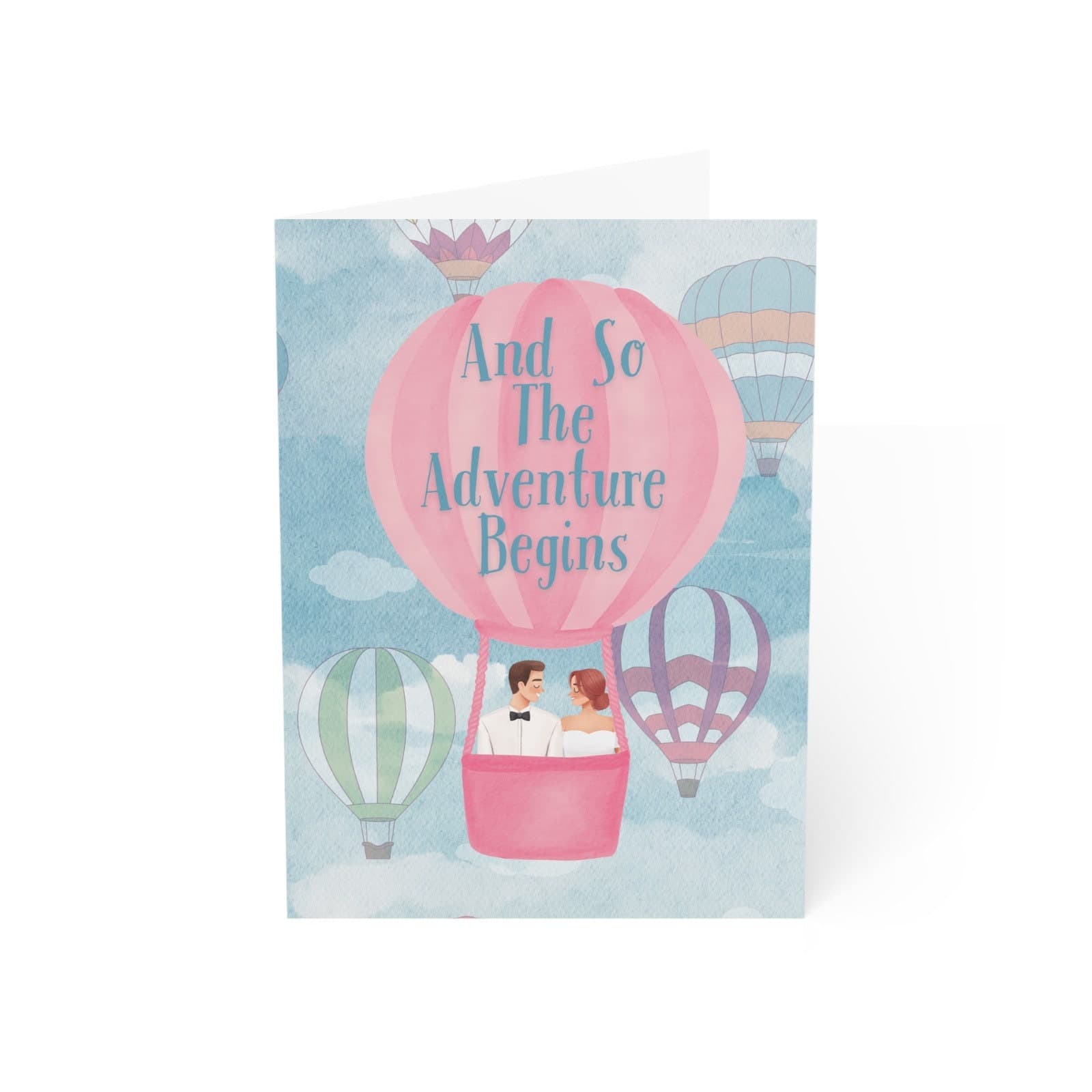 Adventure Begins Wedding Card: Hot Air Balloon Design - image 4