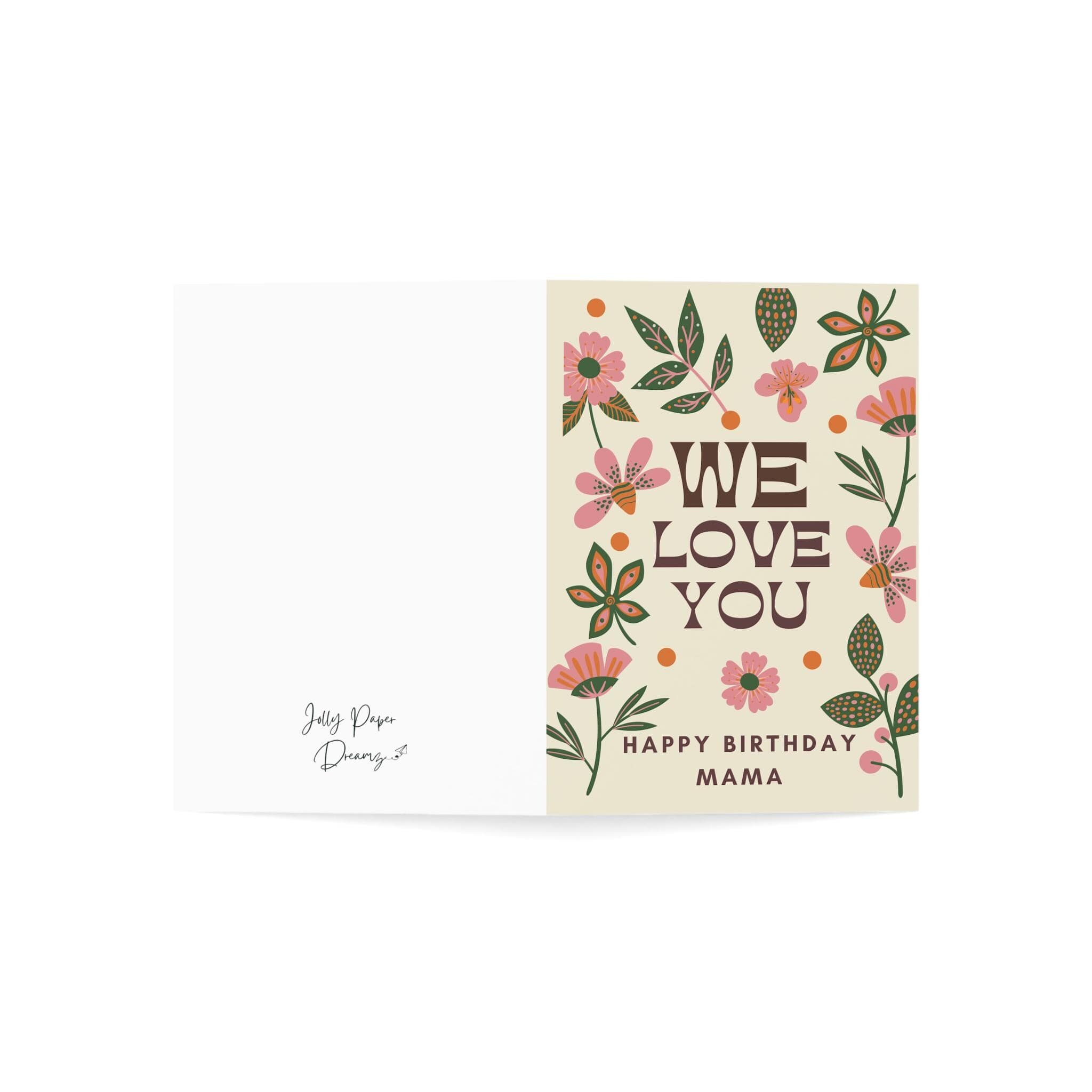 Floral Birthday Card for Mom, Personalized Text Inside - image 3