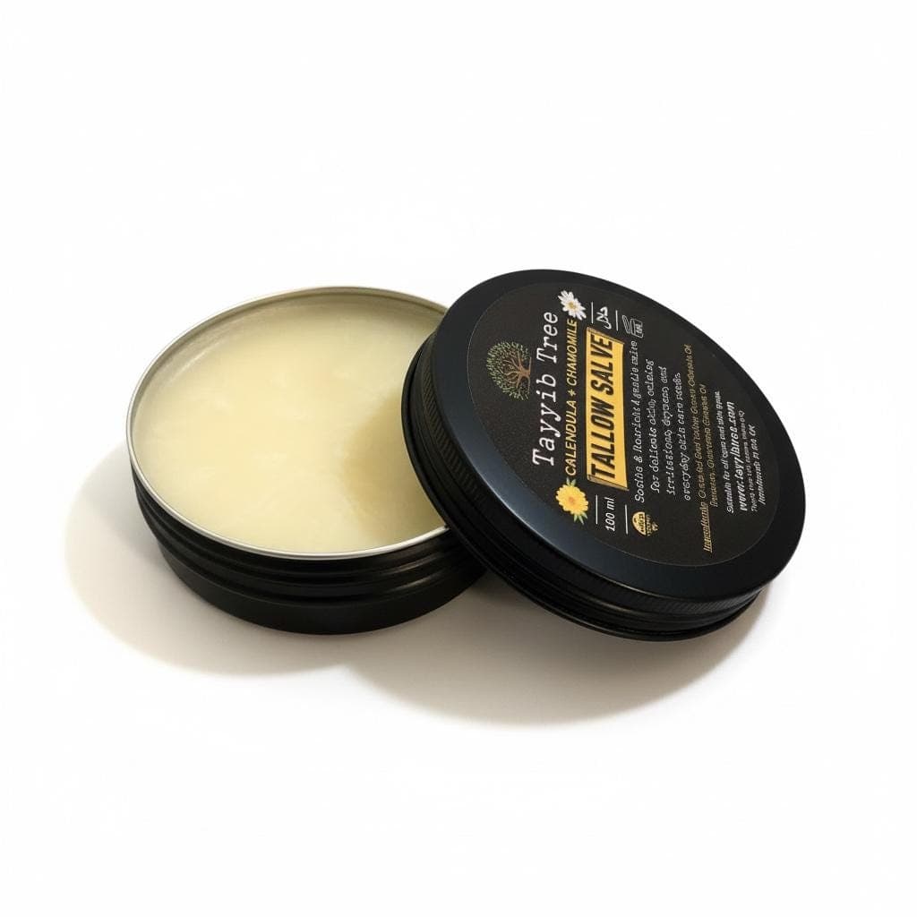 Grass Fed Beef Tallow Salve | Calendula Chamomile Balm for Baby Nappy Rash, Eczema, Psoriasis & Dry Skin | Suitable for all ages | UK Made