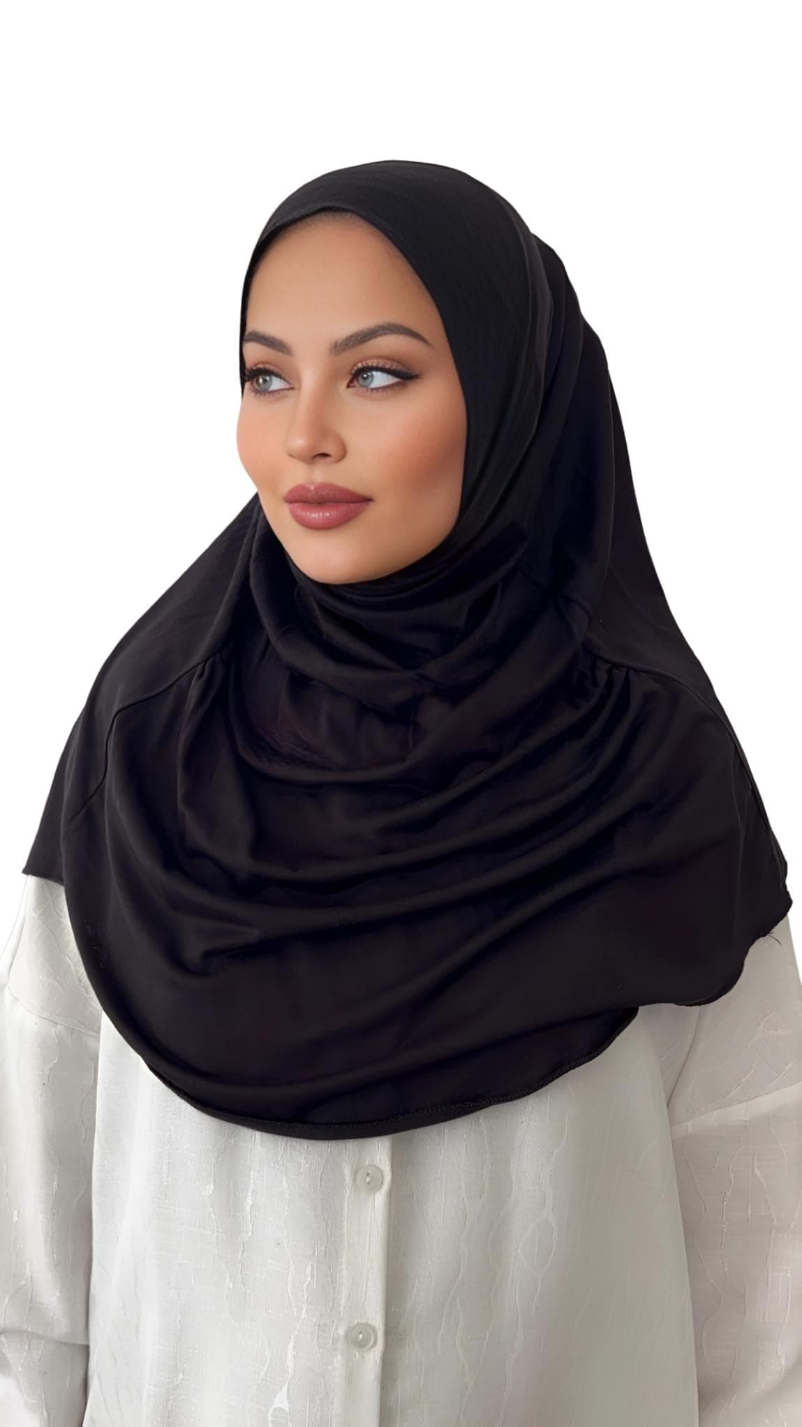 2-Piece Amira Hijab: Instant Cotton Jersey Scarf with Adjustable Elastic - image 3