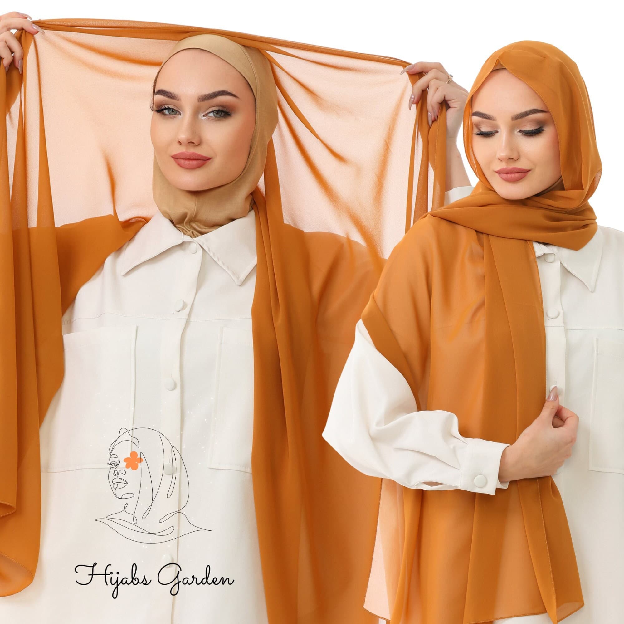 Instant Chiffon Hijab: Ready To Wear Scarf, Easy Head Wrap