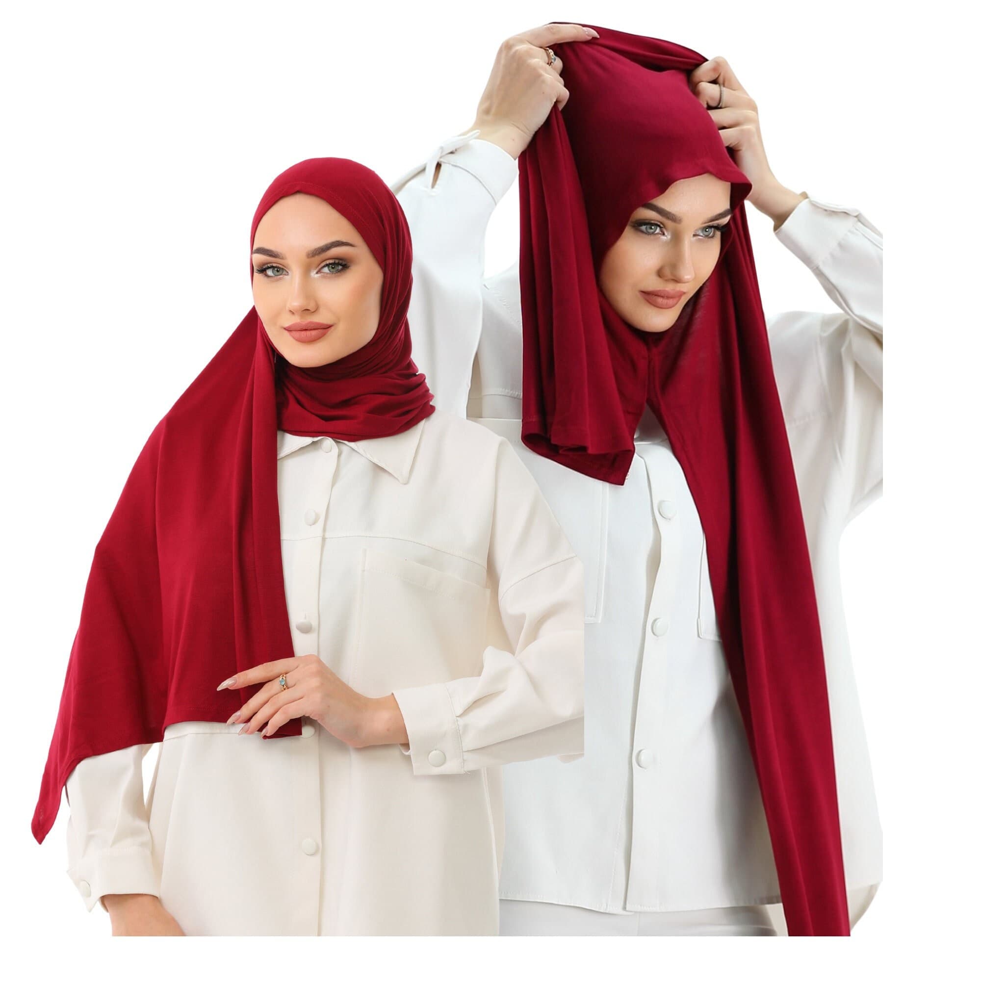 Instant Jersey Hijab: Ready to Wear Wrap, Soft Viscose Scarf