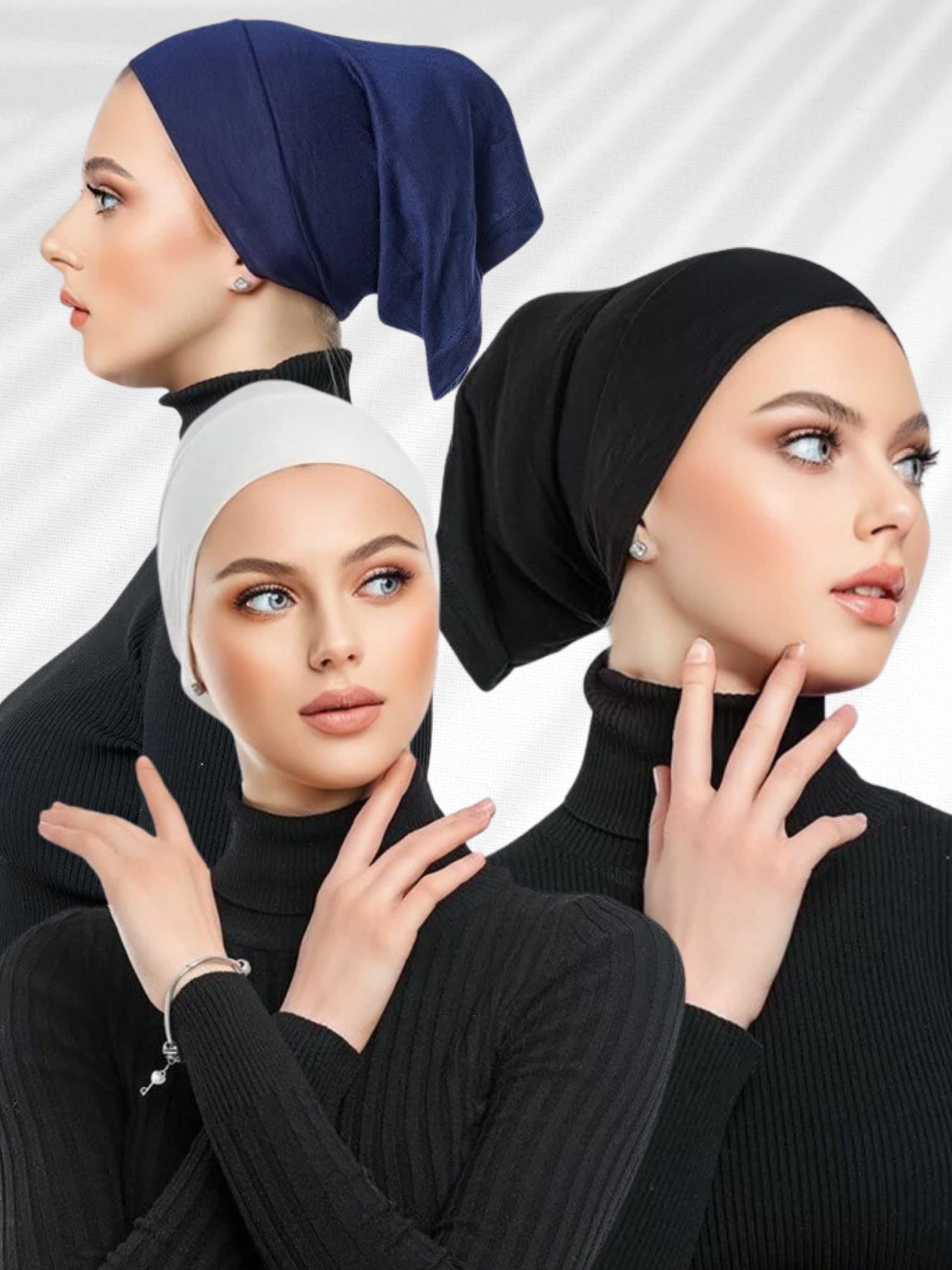 Cotton Under Hijab Cap: 3-Piece Set, Head Wrap - image 3