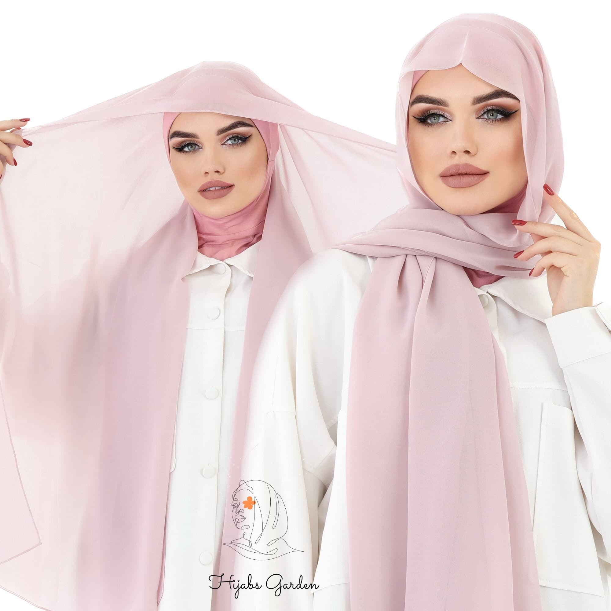 Buy 2 Get 1 FREE, Instant Chiffon Hijab, Ready to Wear Wrap, Chiffon Muslim Scarf