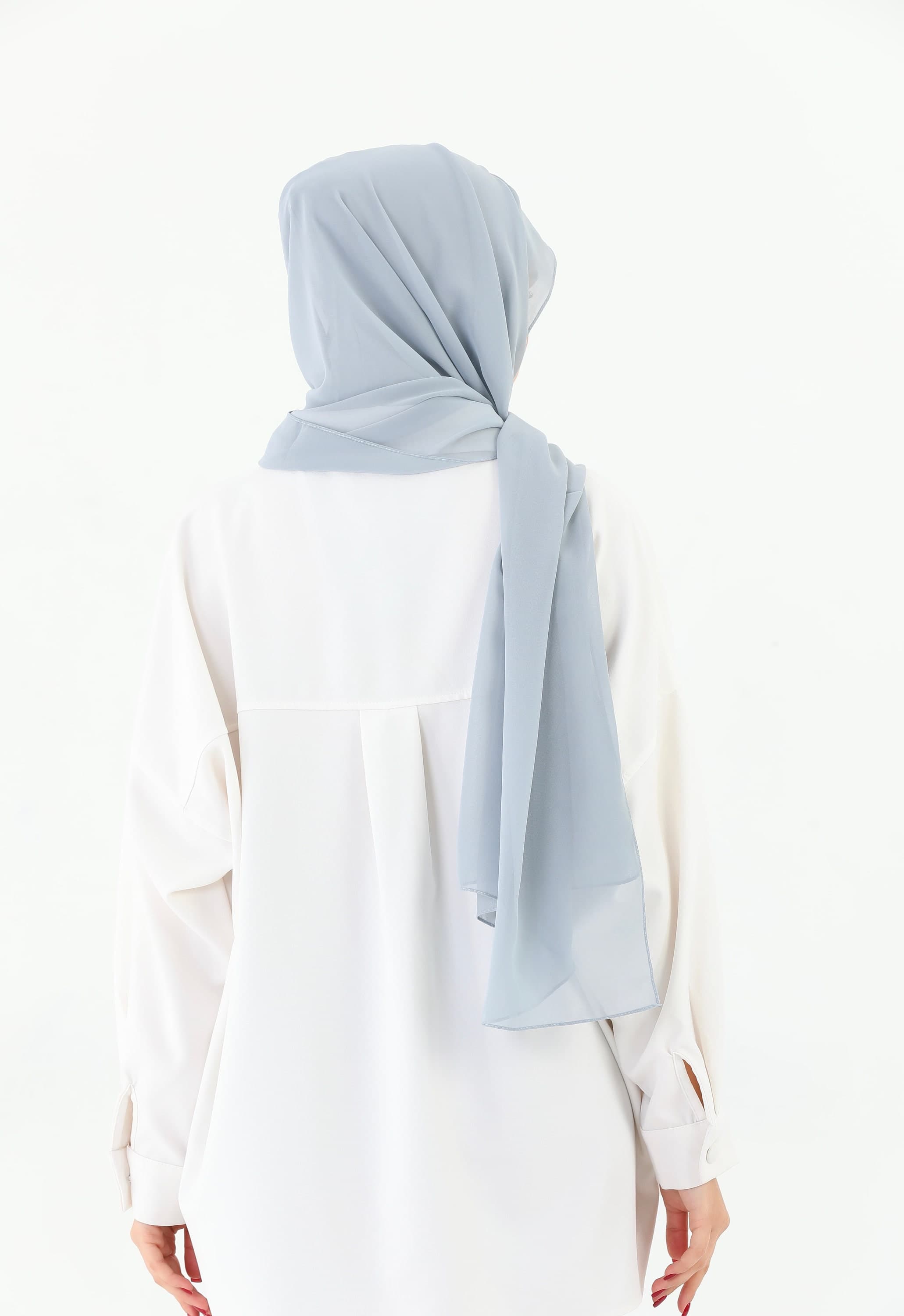 Instant Chiffon Hijab, Ready to Wear Wrap, Beige Scarf - image 4