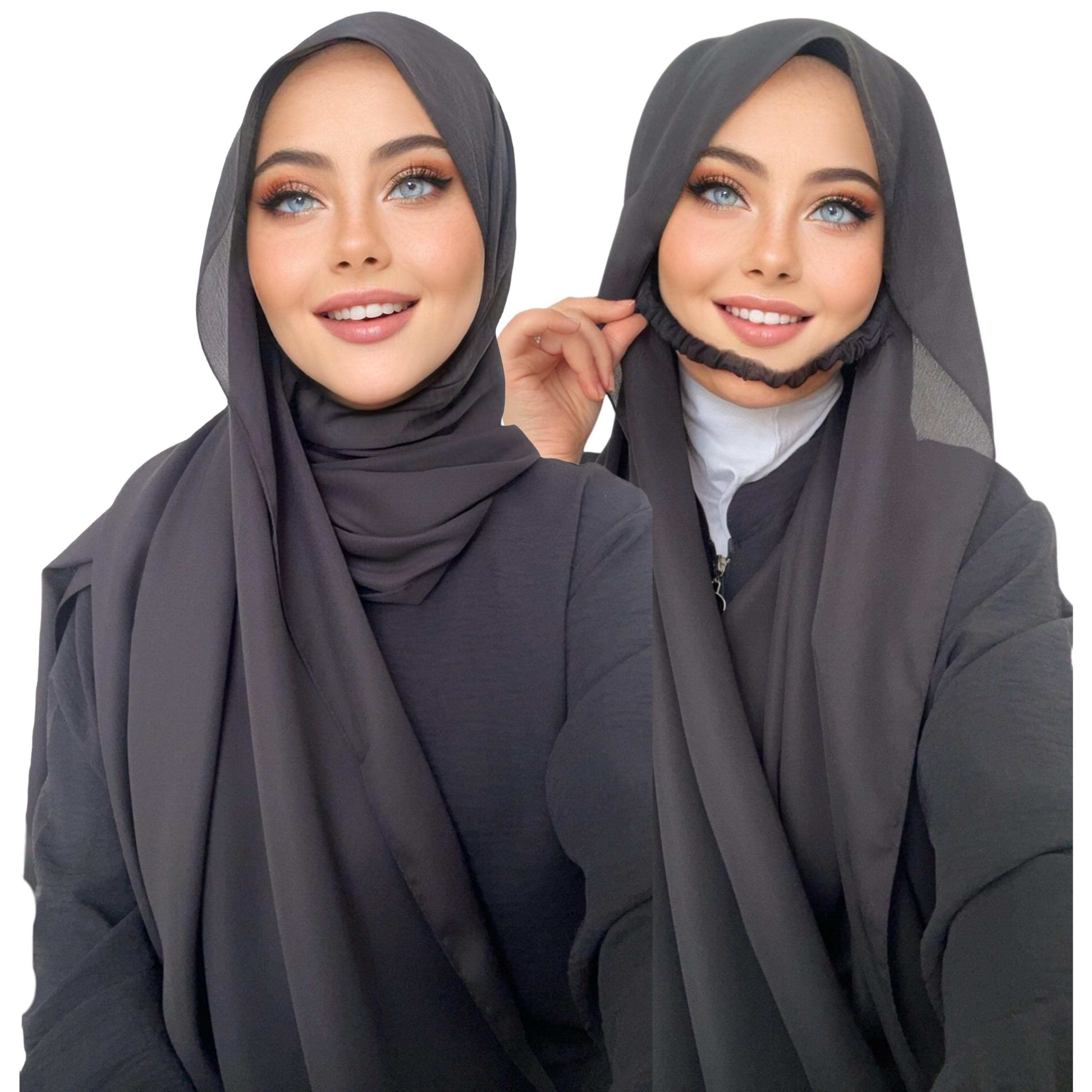 Instant Chiffon Hijab: Ready to Wear Crepe Scarf