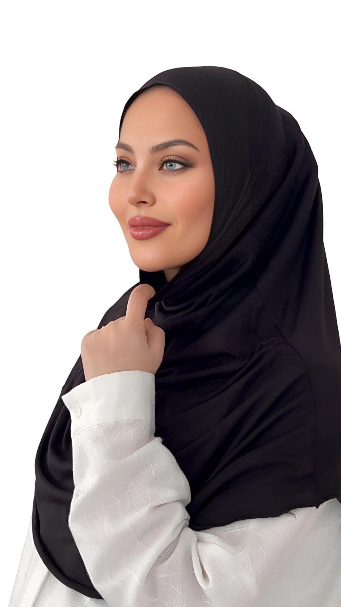 2-Piece Amira Hijab: Instant Cotton Jersey Scarf with Adjustable Elastic - image 5
