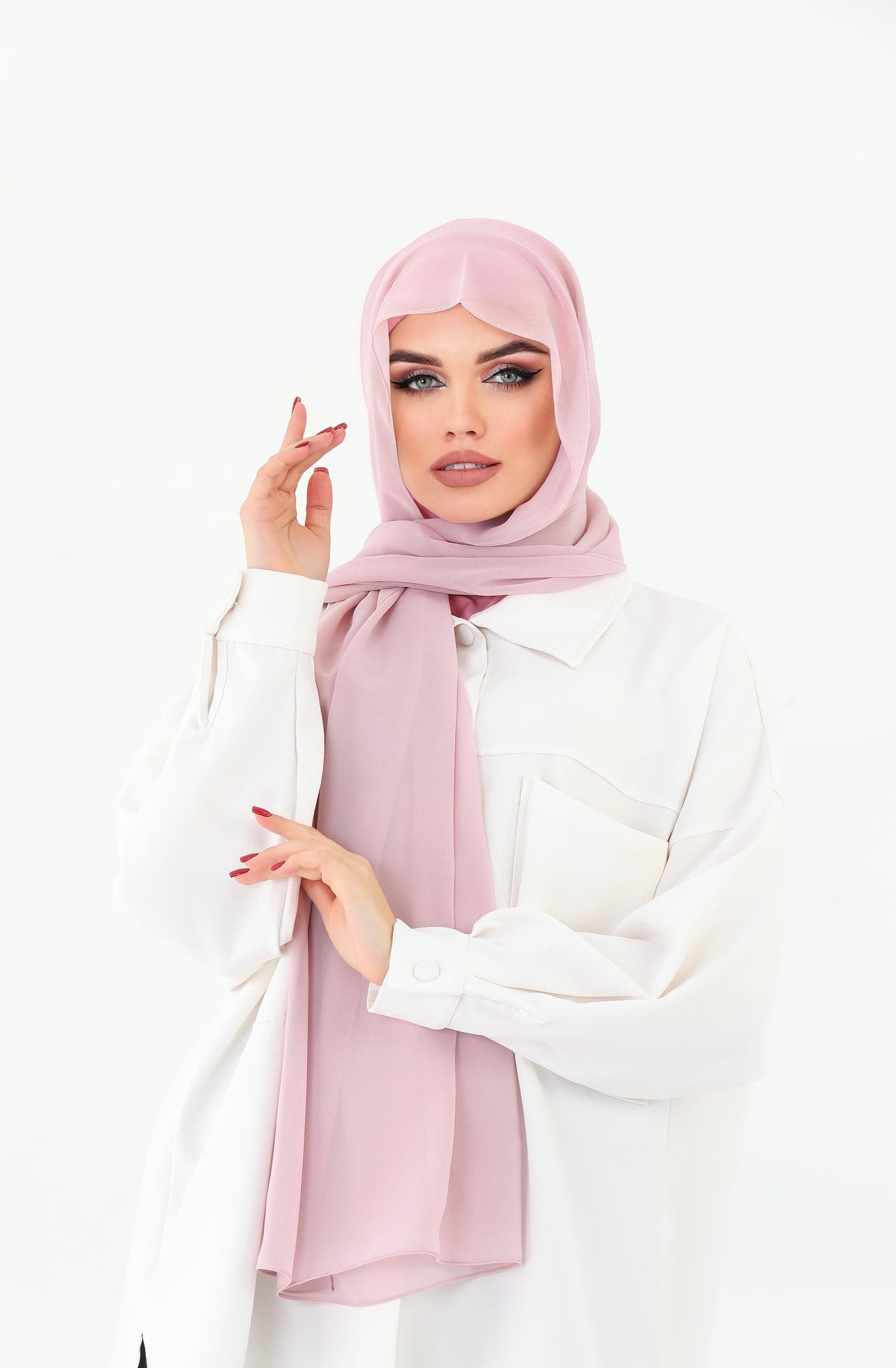 Buy 2 Get 1 FREE, Instant Chiffon Hijab, Ready to Wear Wrap, Chiffon Muslim Scarf - image 4