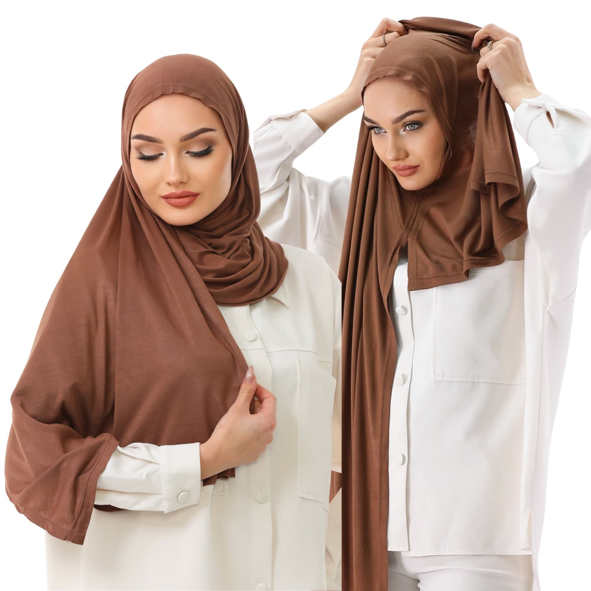 Instant Jersey Hijab: Ready to Wear Wrap, Soft Viscose Scarf