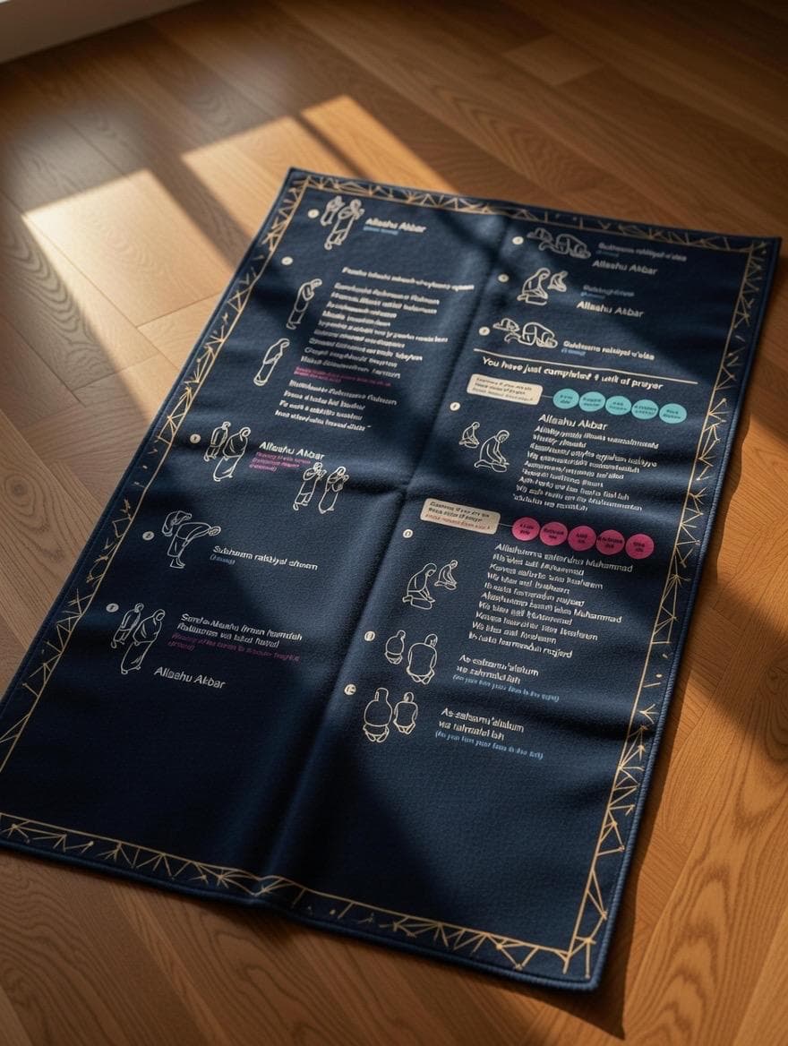 Prayer mat step by step educational
