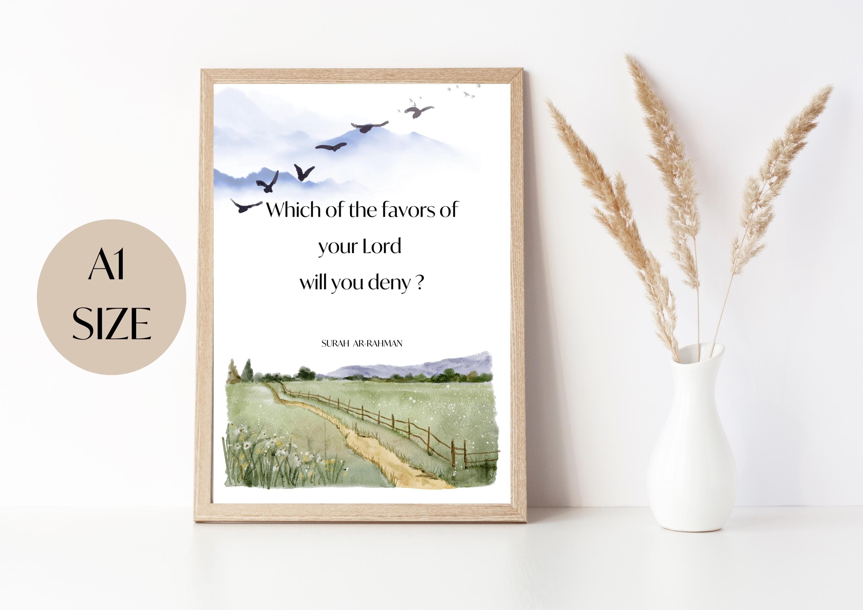 Surah Ar-Rahman Islamic Nursery Art: Quran Verse Print (Digital Download) - image 5
