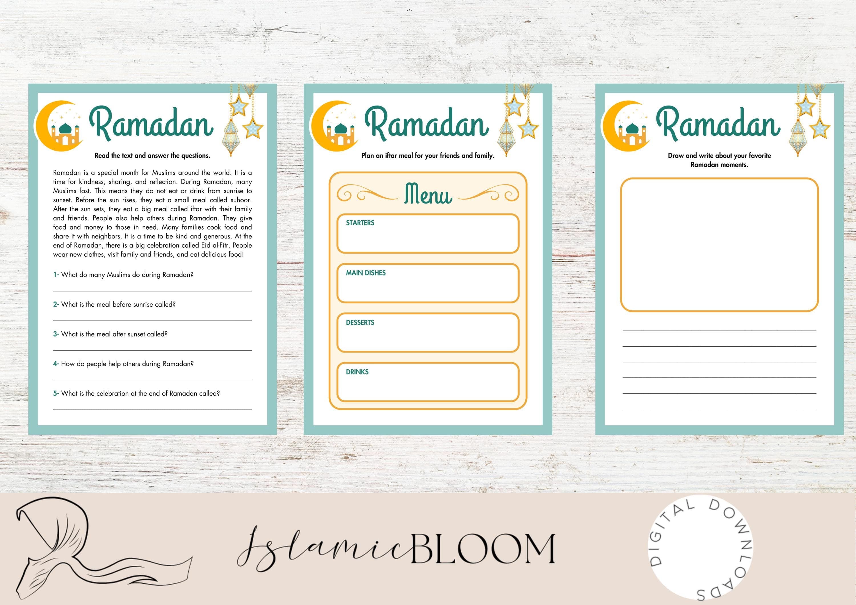Ramadan Activity Book | Islamic Kids Learning, 20 Worksheets (Digital Download) - image 5